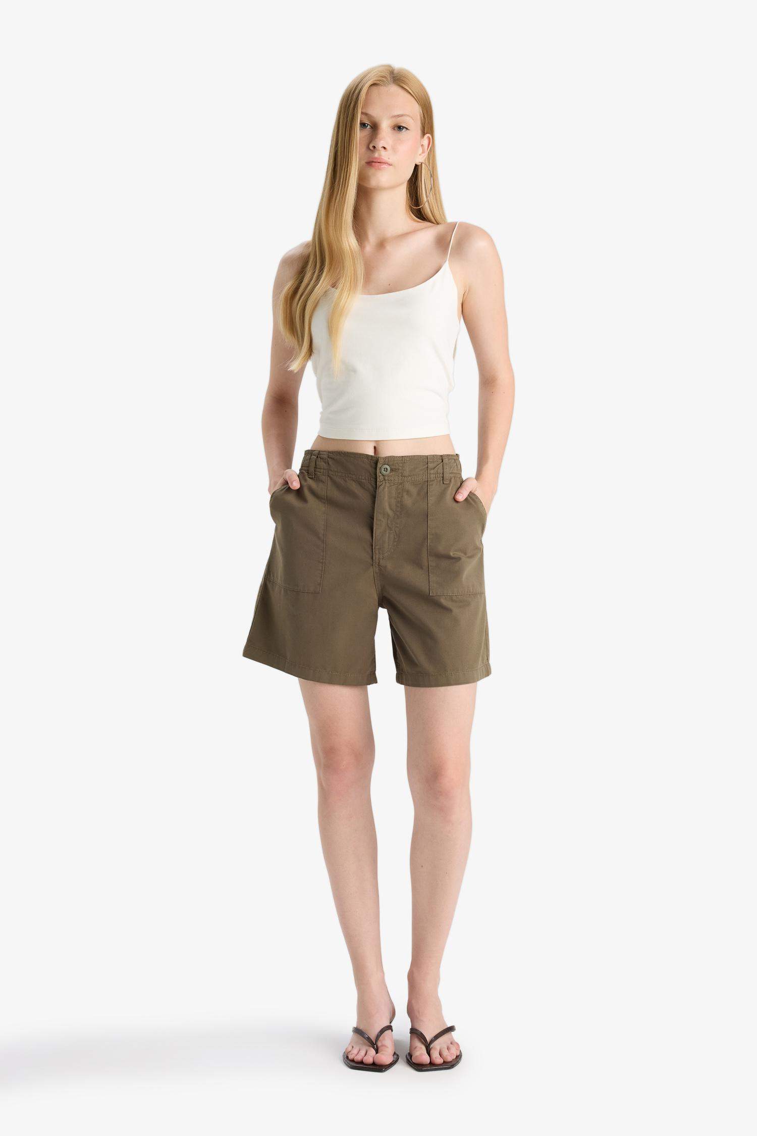 Coool шорты из габардина с нормальной талией и короткими штанинами