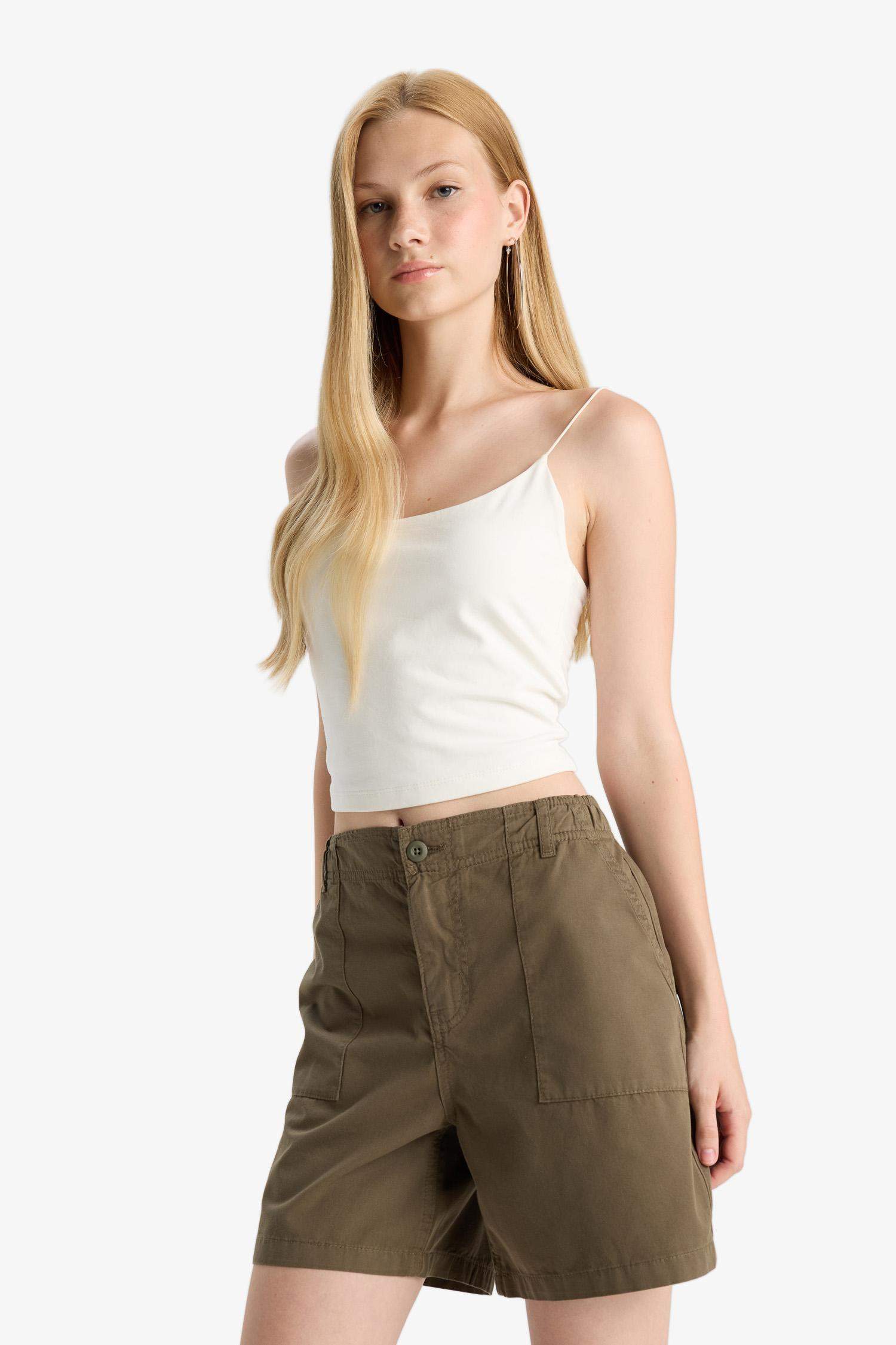 Coool шорты из габардина с нормальной талией и короткими штанинами