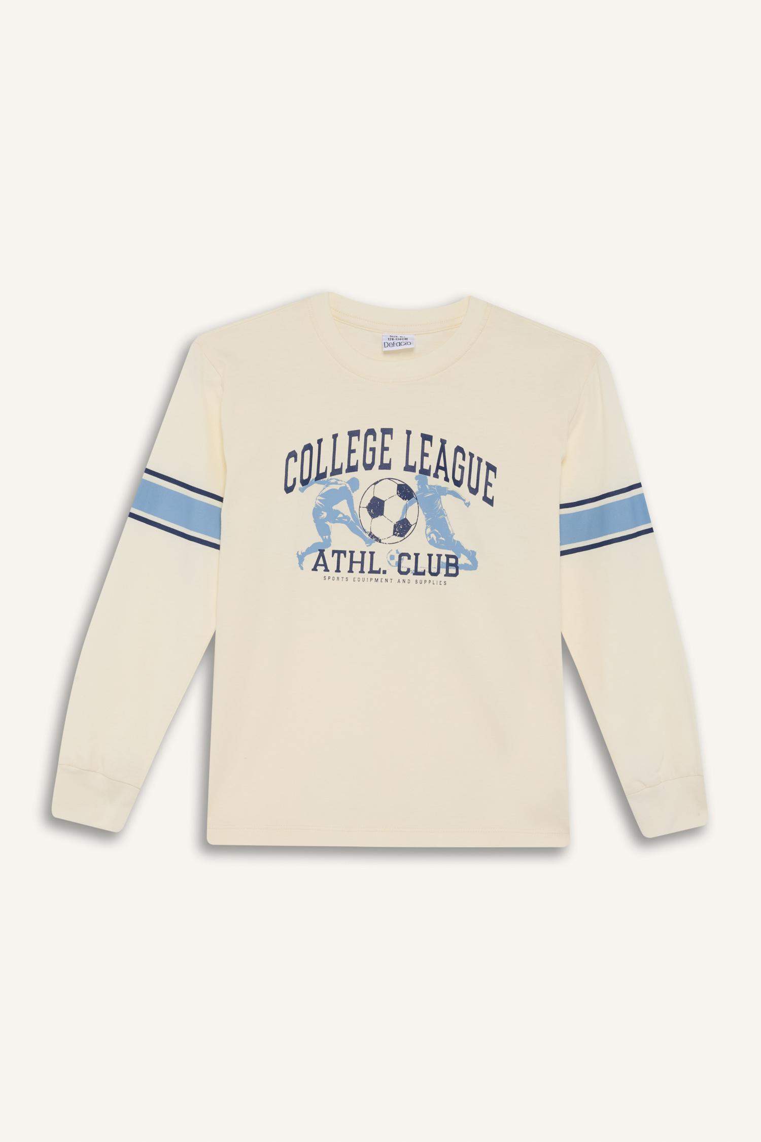 Erkek Çocuk Pijama Takımı Baskılı Uzun Kollu Üst Uzun Alt 