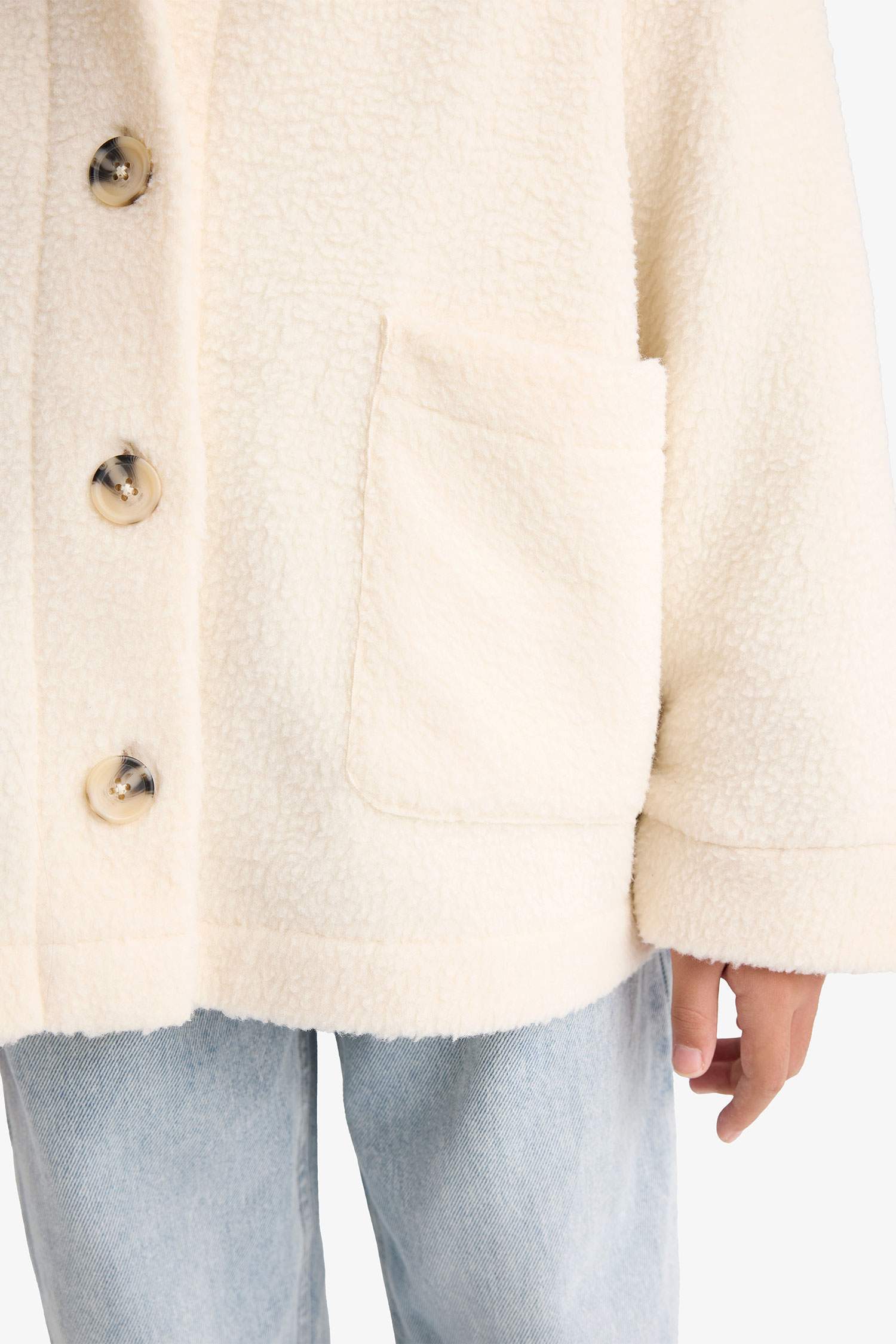 Kız Çocuk Uzun Kollu Pelüş Gömlek 