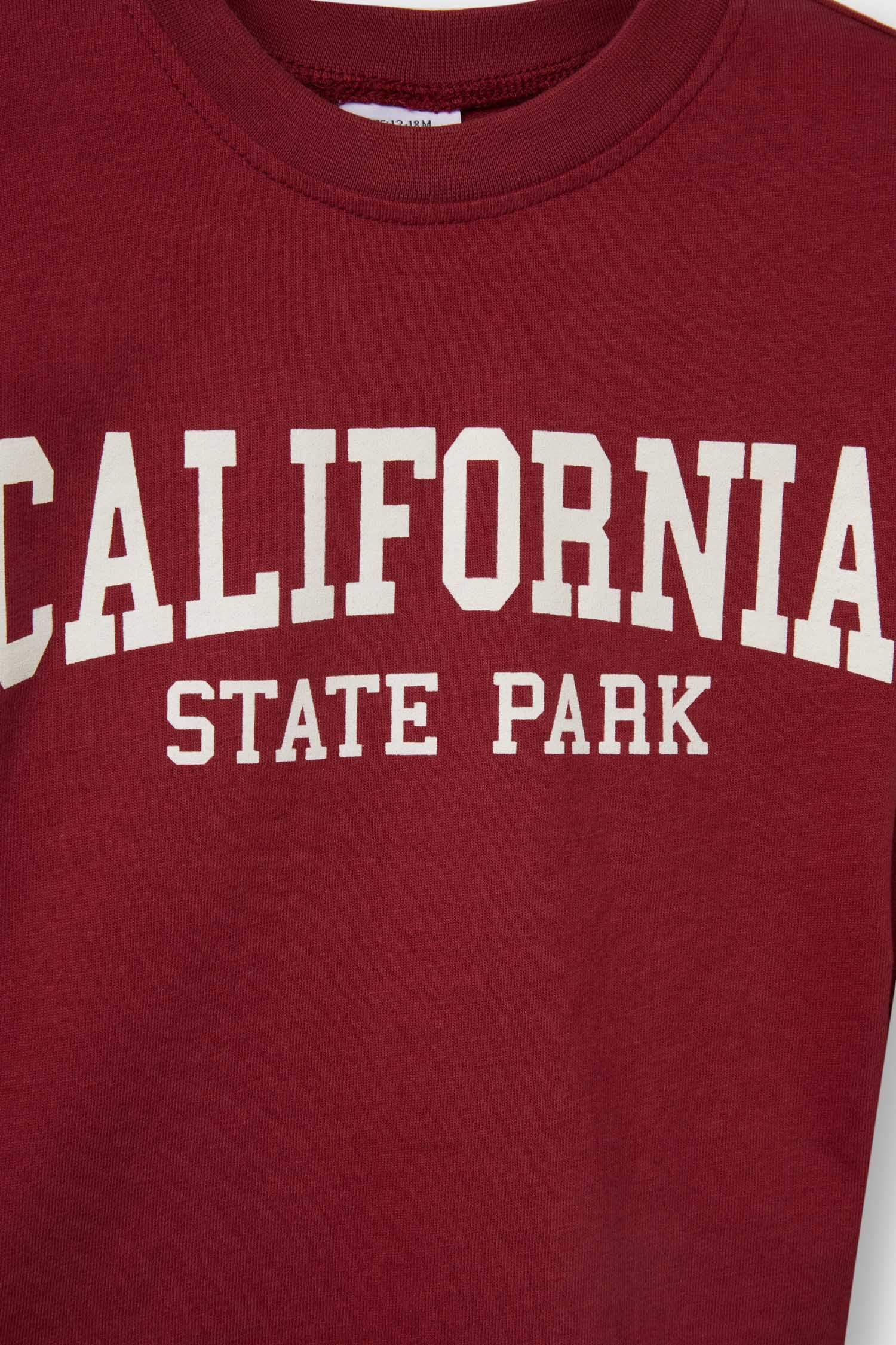 Erkek Bebek Bisiklet Yaka Baskılı 2'li Uzun Kollu Tişört