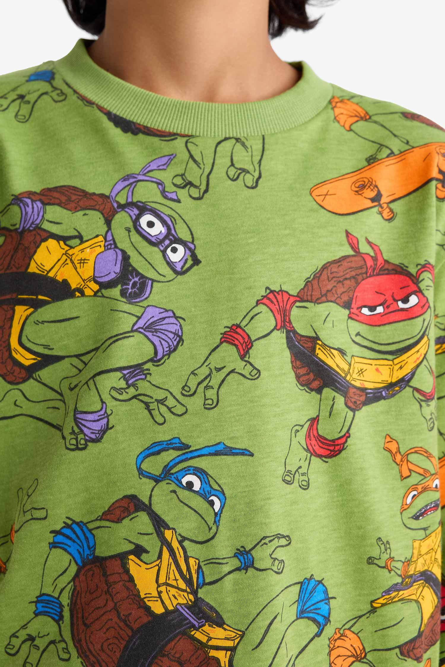 Erkek Çocuk Teenage Mutant Ninja Turtles:Mutant Mayhem Pijama Takımı Uzun Kollu Üst uzun Alt