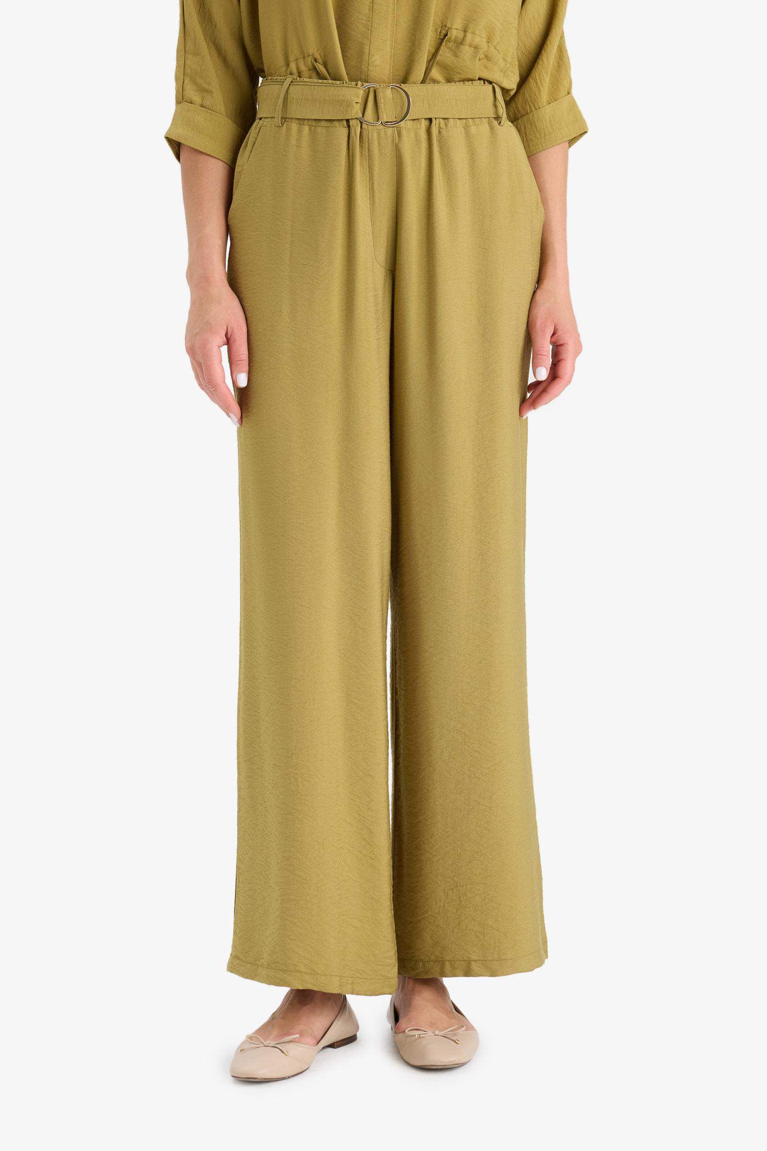 Straight Wide Leg Trousers