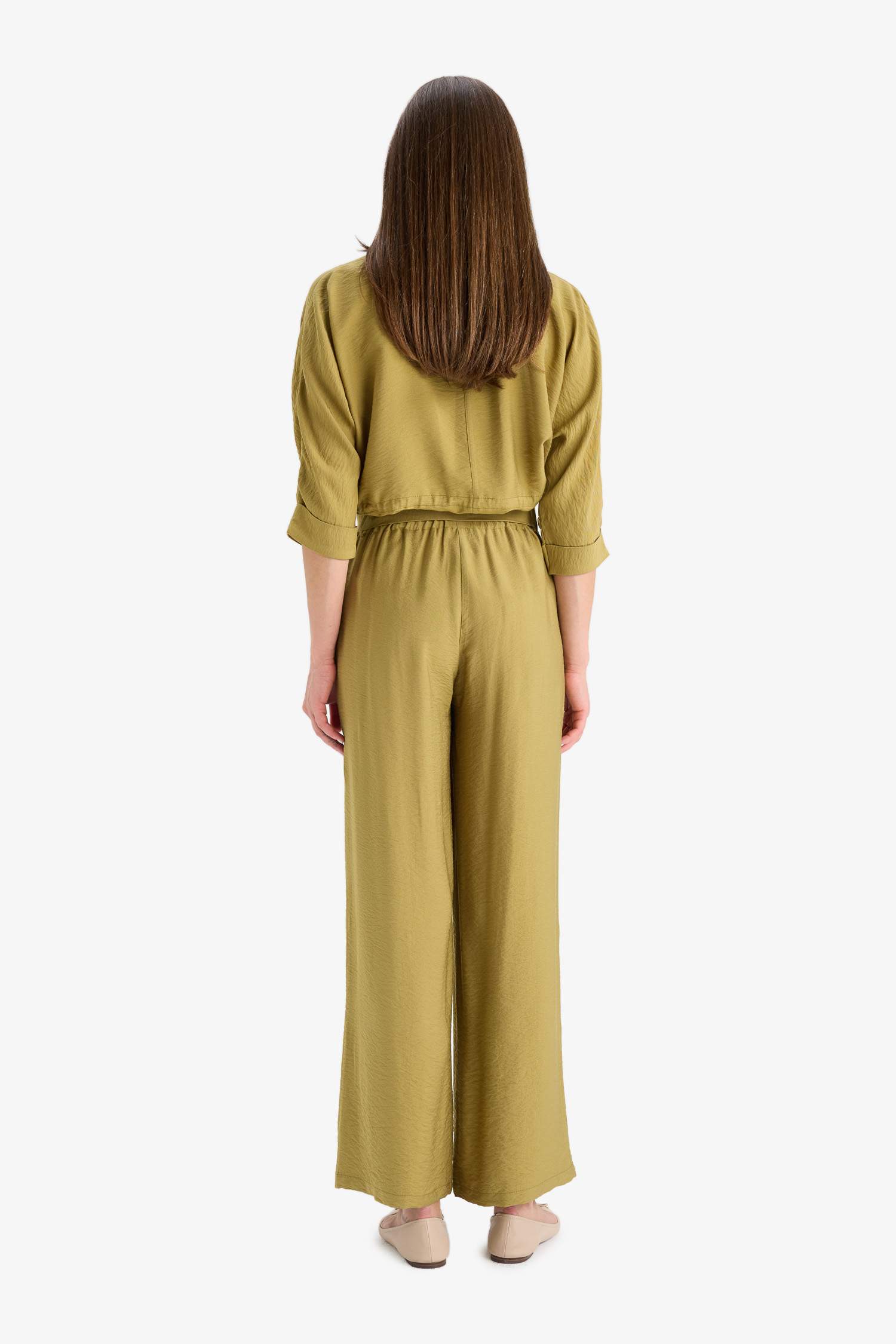 Straight Wide Leg Trousers