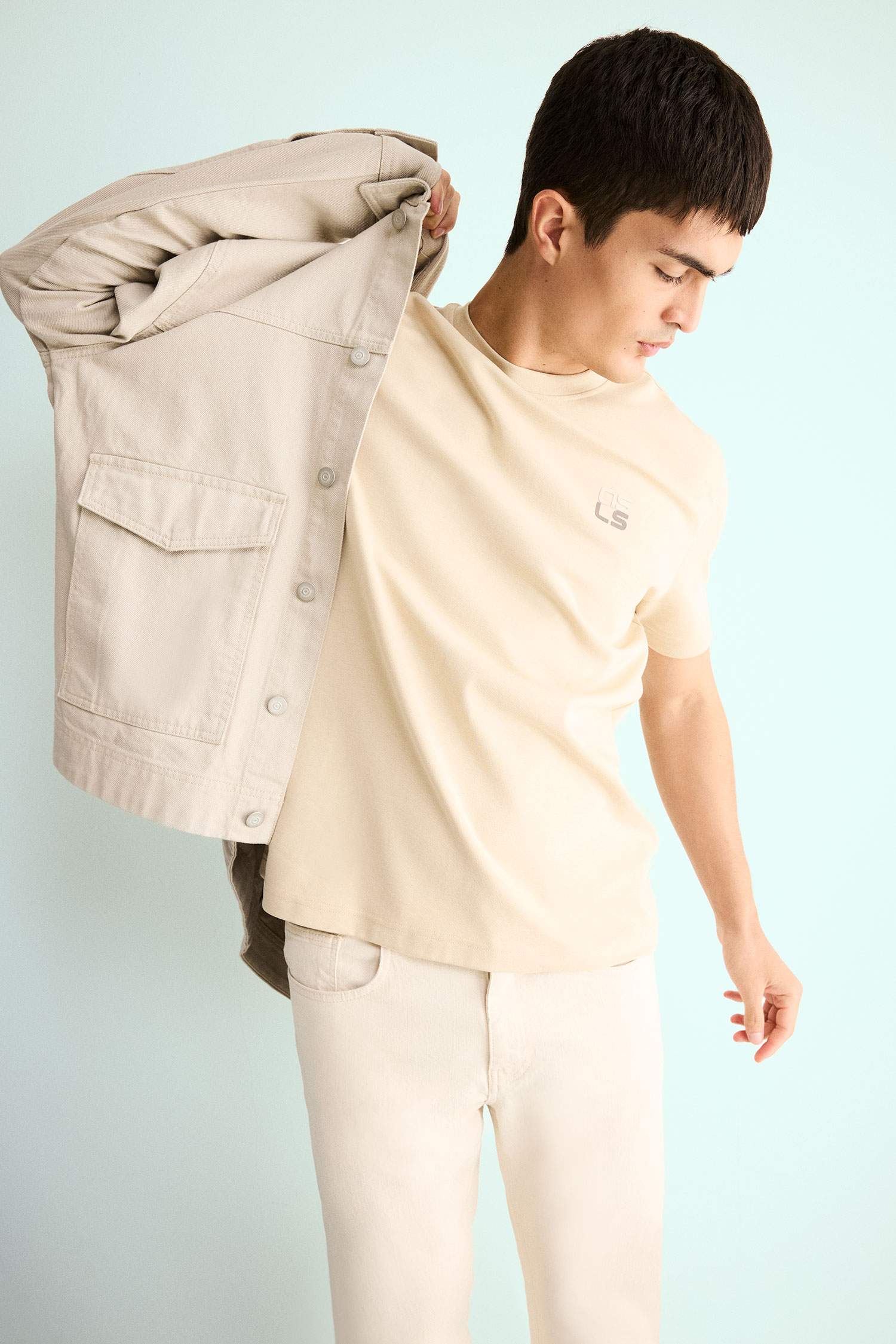 Regular Fit Crew Neck Slogan Pattern Short Sleeve T-Shirt