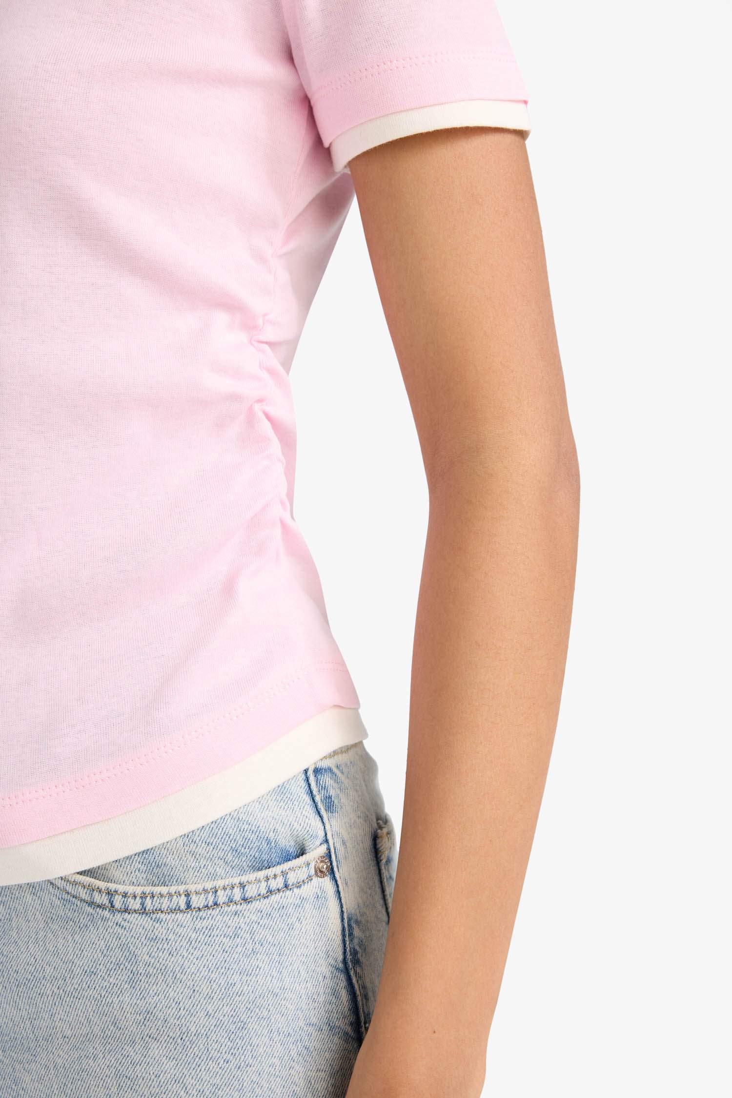 Slim Fit Crew Neck Ribbed Short Sleeve T-Shirt