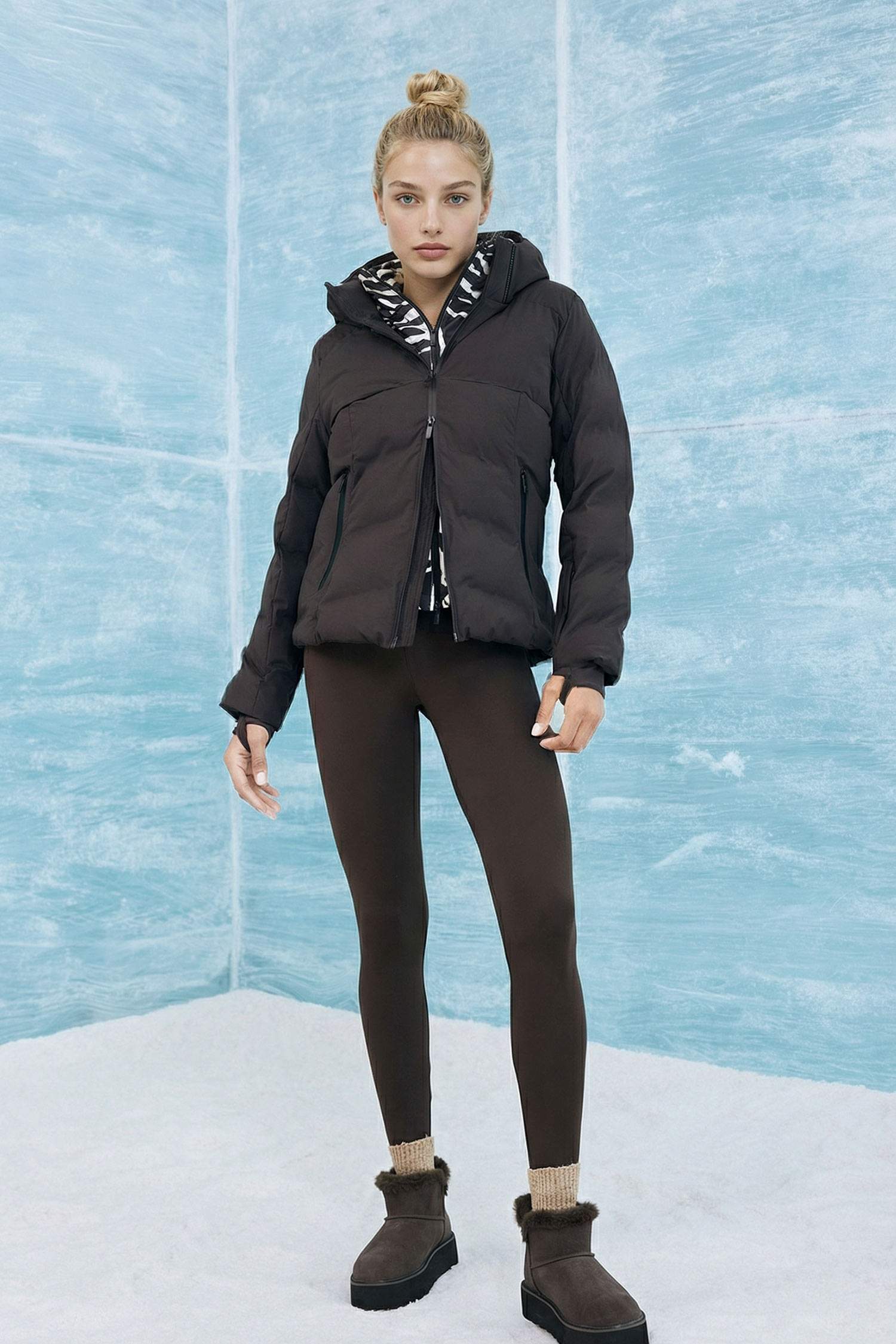 Waterproof Regular Fit Hooded Ski Jacket