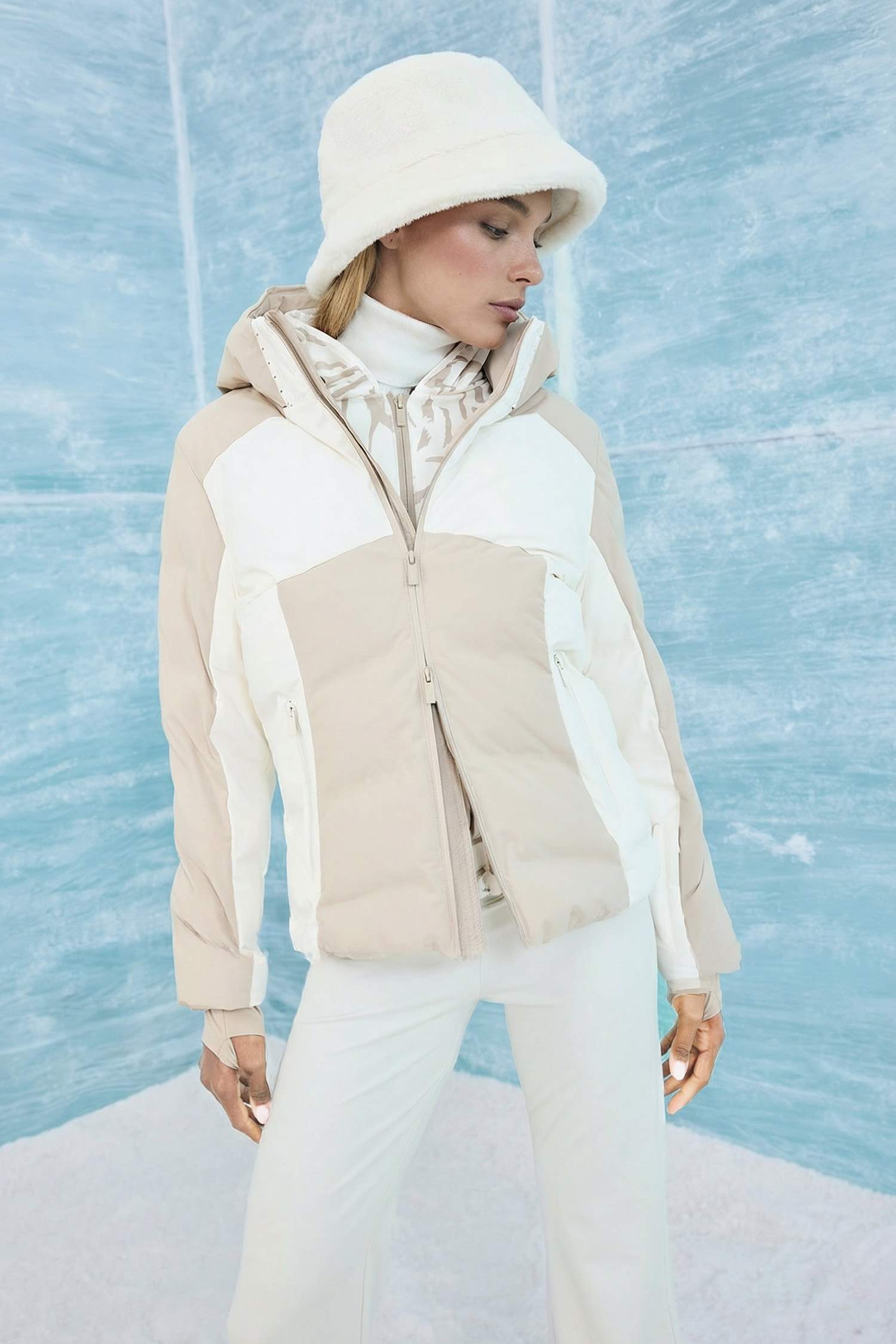 Waterproof Regular Fit Hooded Ski Jacket