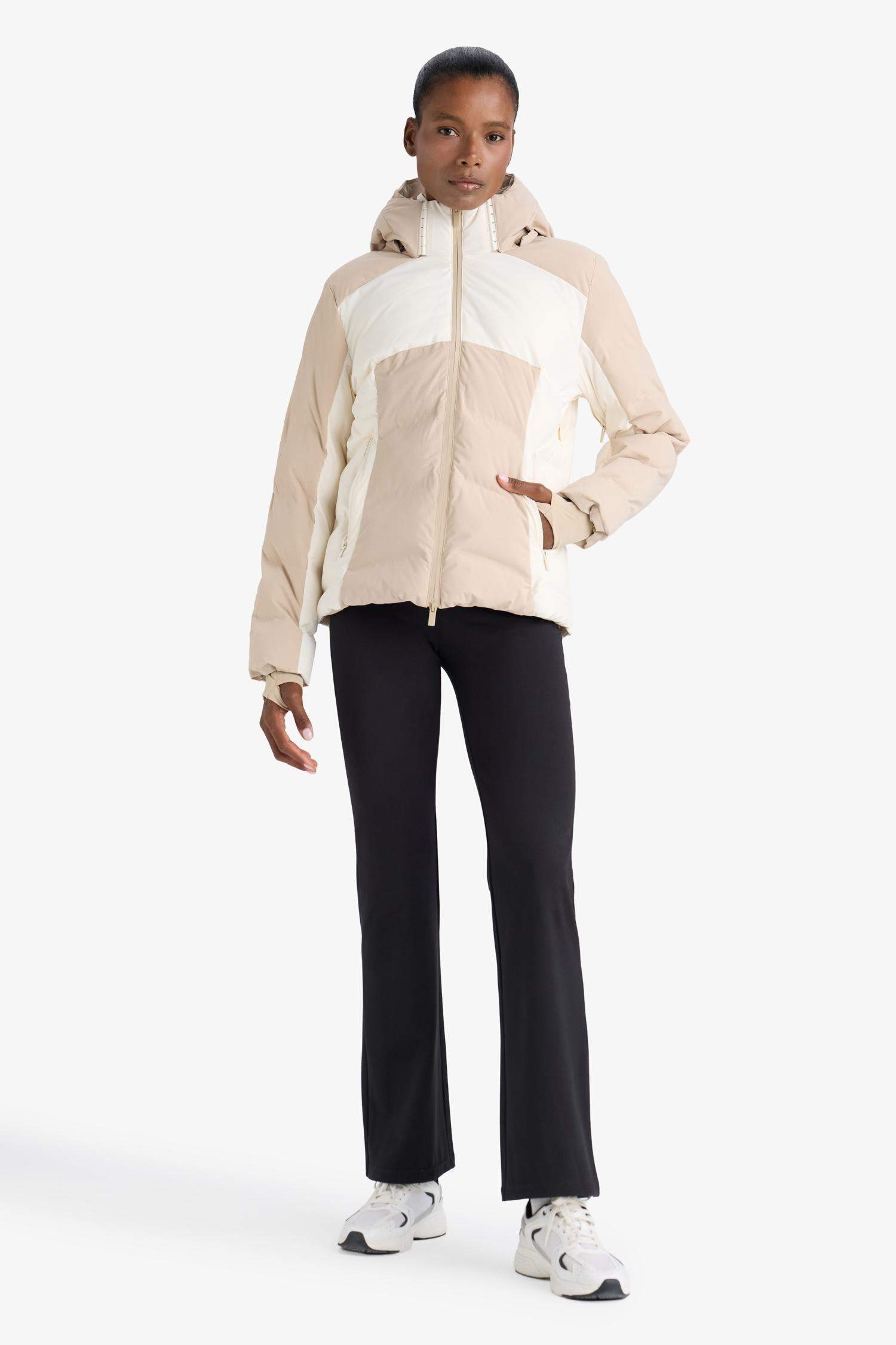 Su İtici Regular Fit Kapüşonlu Fermuarlı Kayak Montu