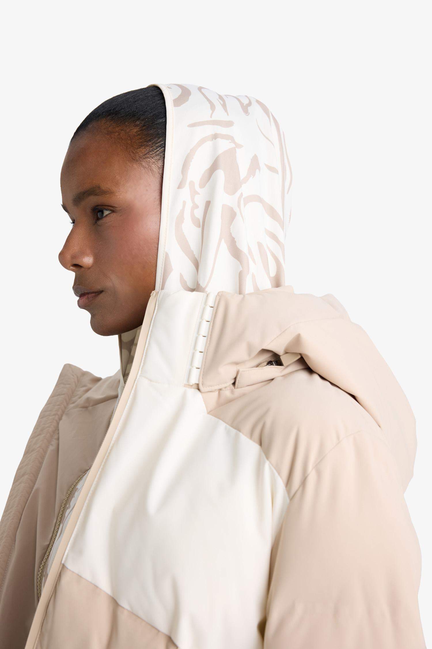 Su İtici Regular Fit Kapüşonlu Fermuarlı Kayak Montu