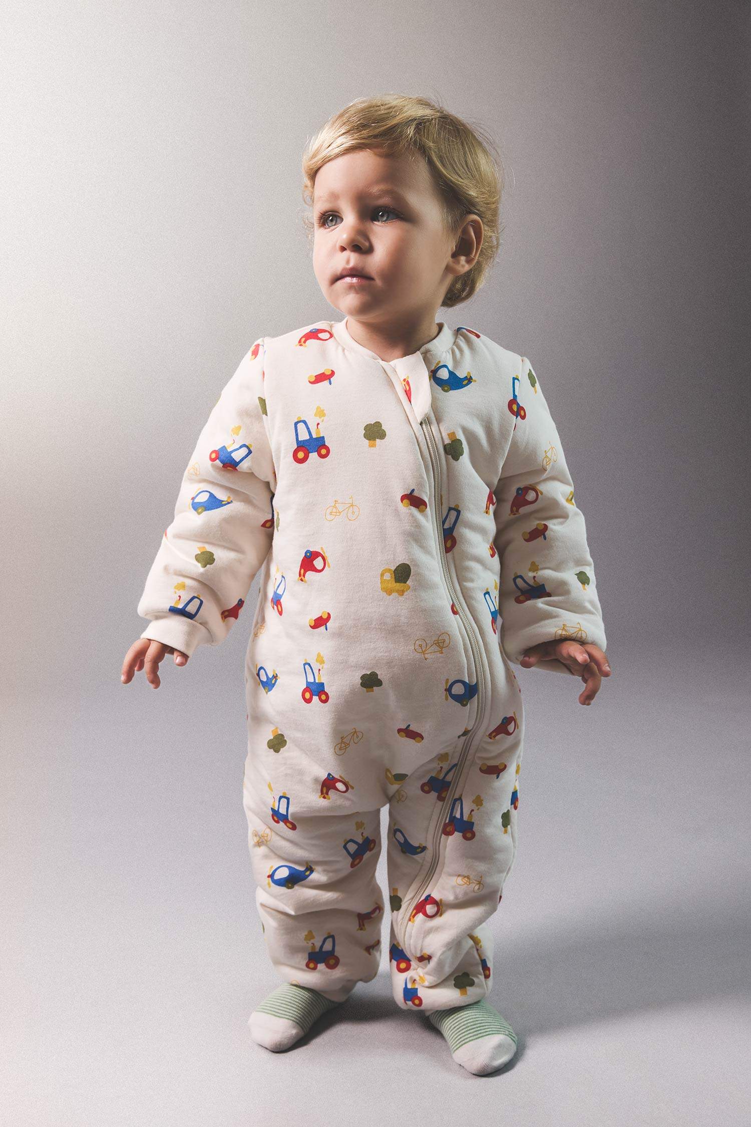 Erkek Bebek 1,6 Tog Elyaf Araç Baskılı Penye Uzun Kollu Tulum