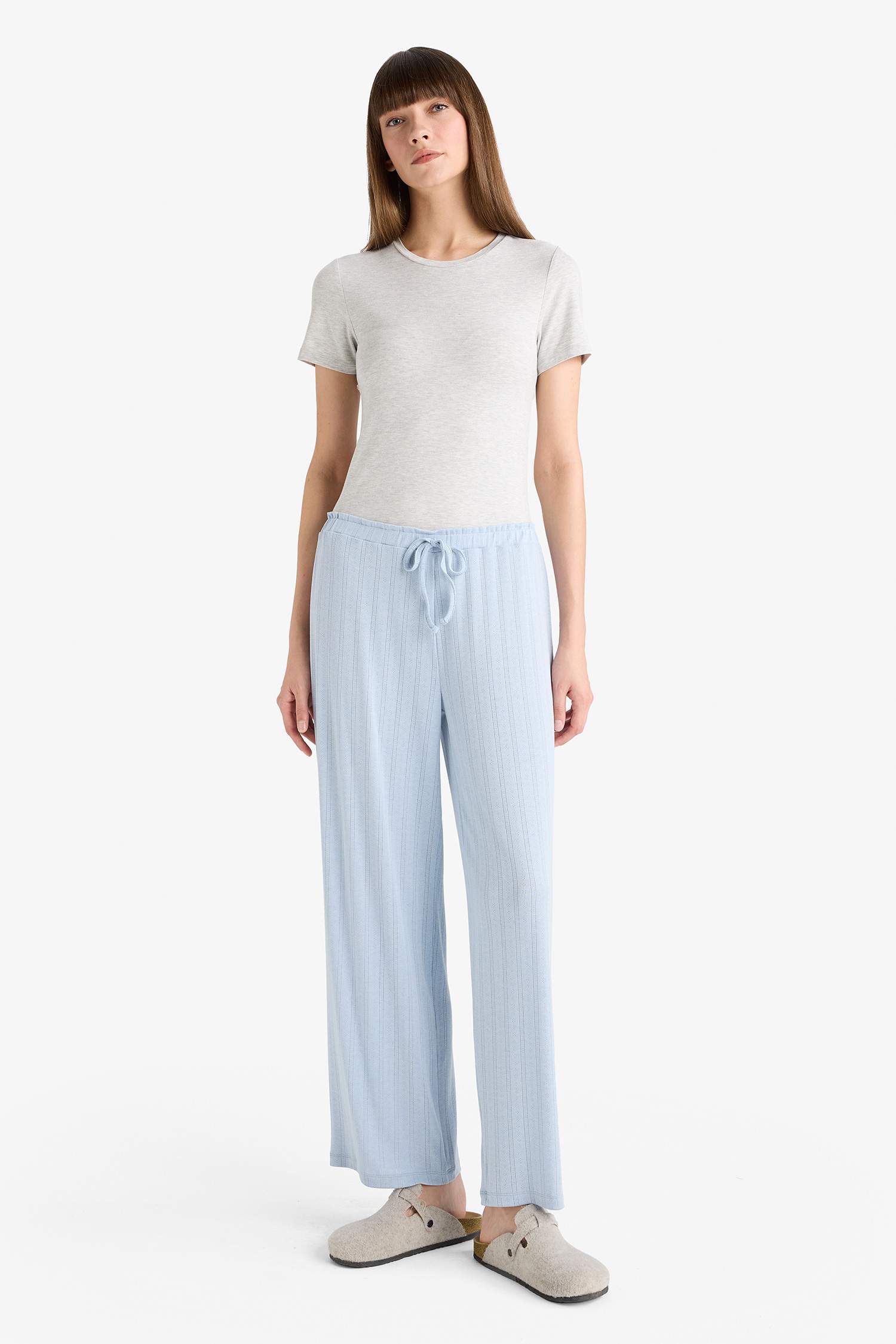 Regular Fit Beli Lastikli Pijama Altı-Fall in Love