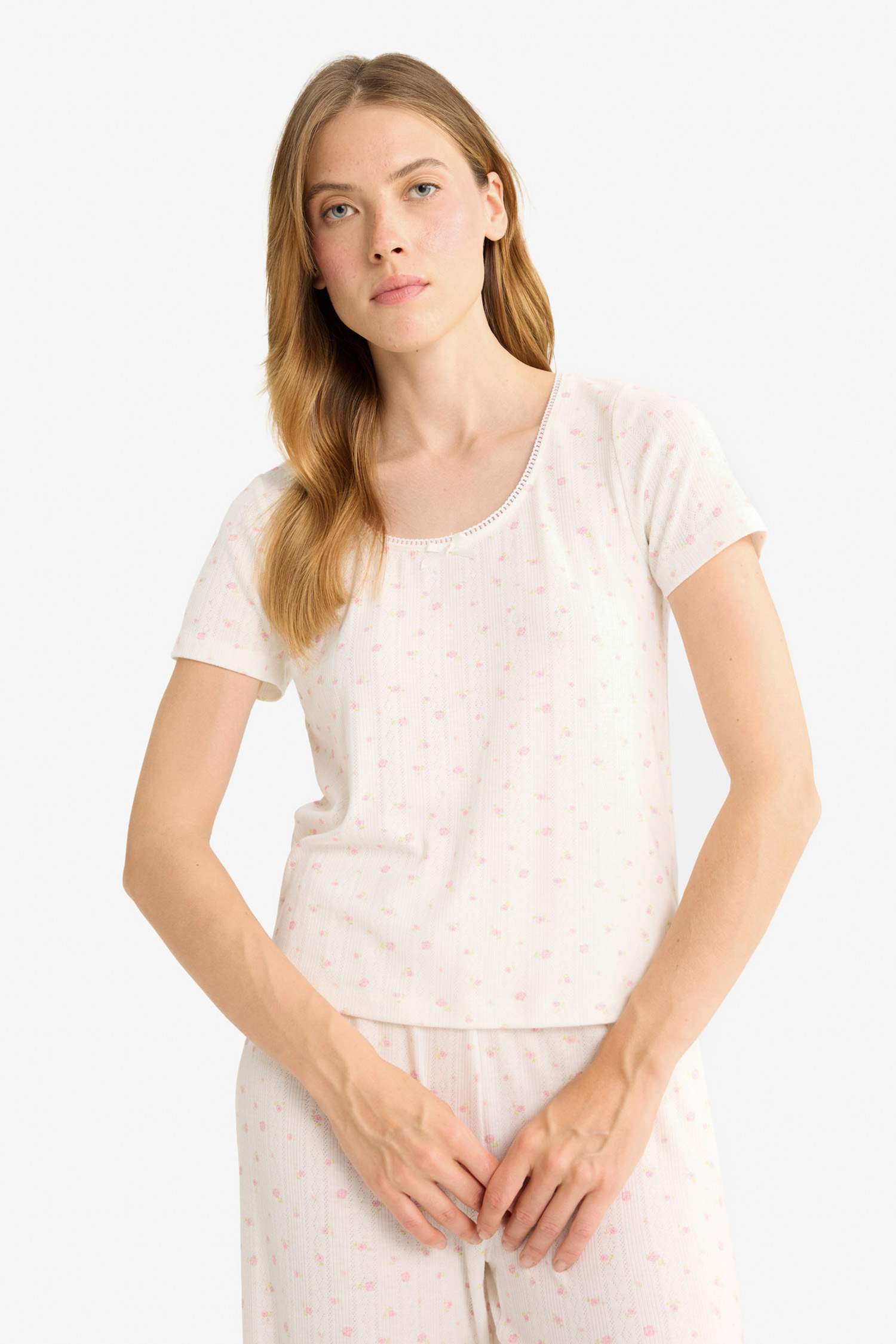 Fall in Love Regular Fit Short Sleeve 2 Piece Set