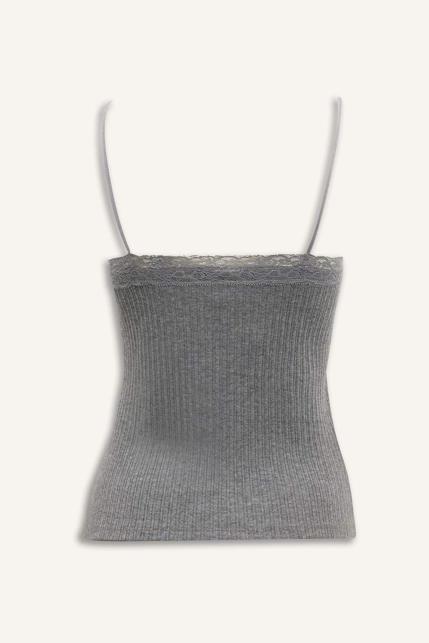 Dantel Detaylı Ribana Atlet-Fall in Love 