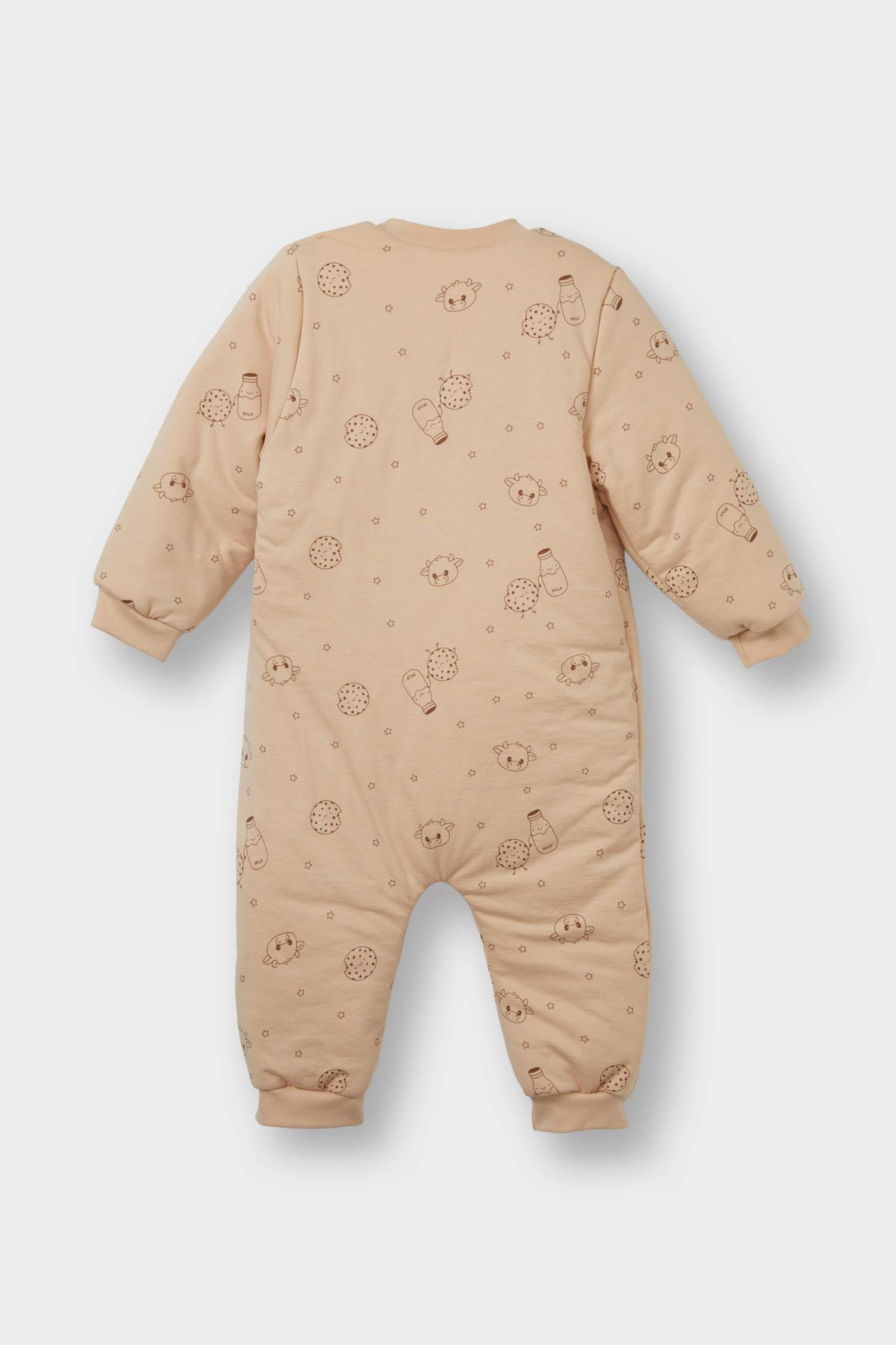 Erkek Bebek 2,5 Tog Elyaf Süt Baskılı Penye Tulum