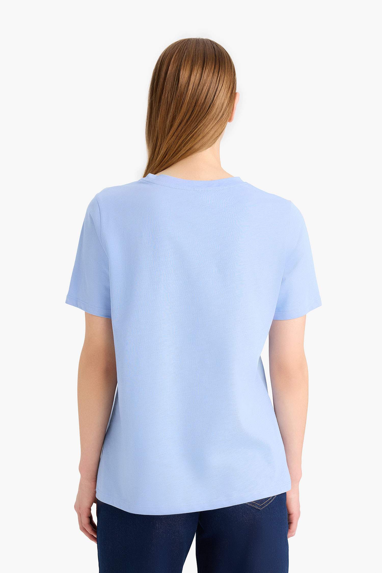 Regular Fit Ethnic Patterned Cotton Short Sleeve T-Shirt