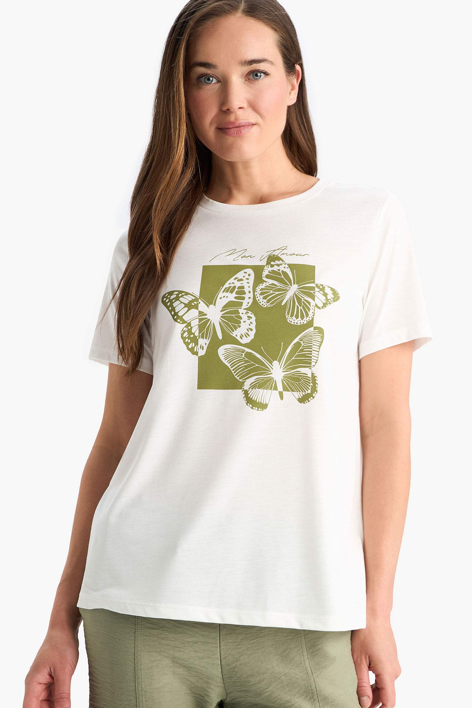 Crew Neck Floral Short Sleeve T-Shirt