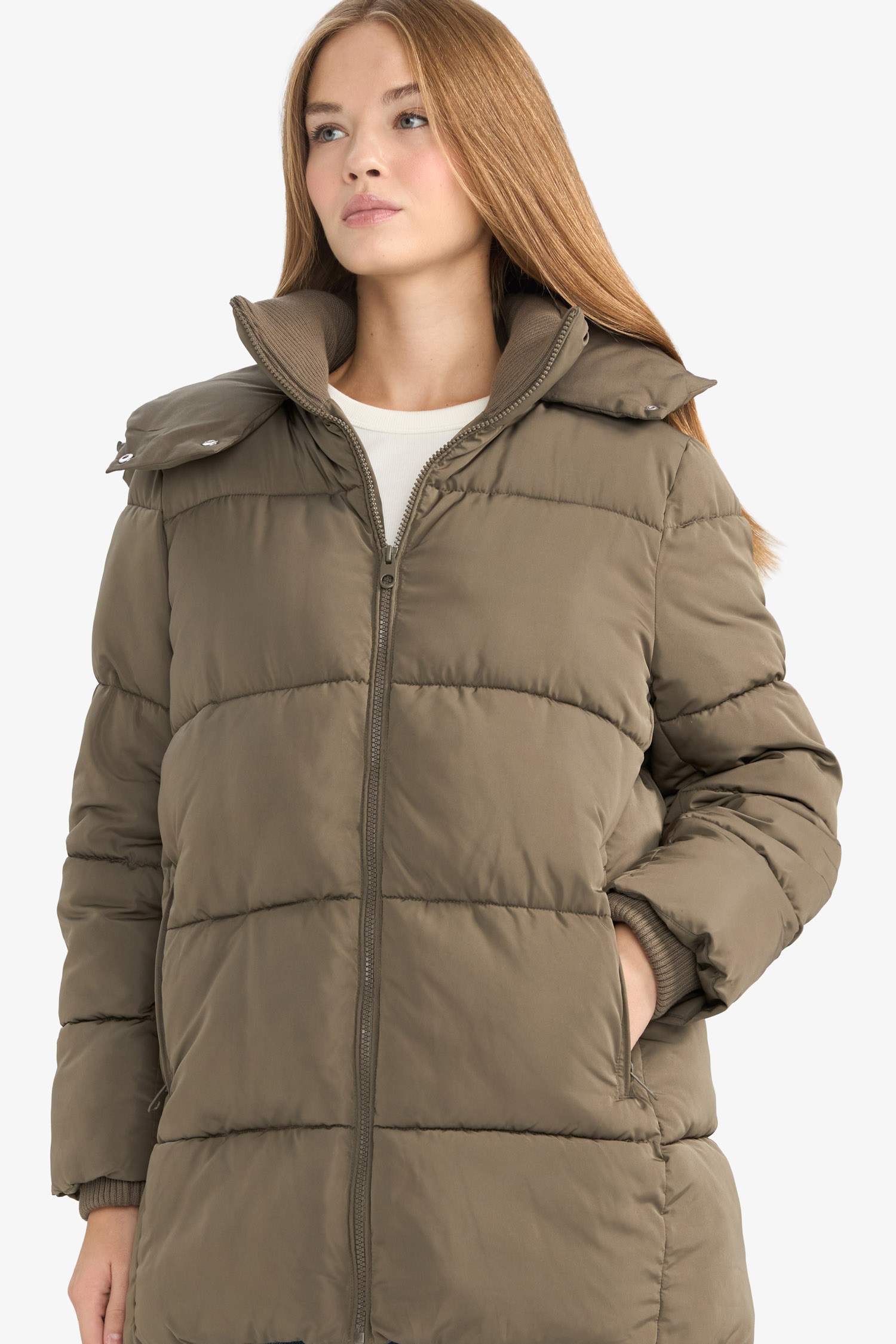 Su Geçirmez Regular Fit Kapüşonlu Parka