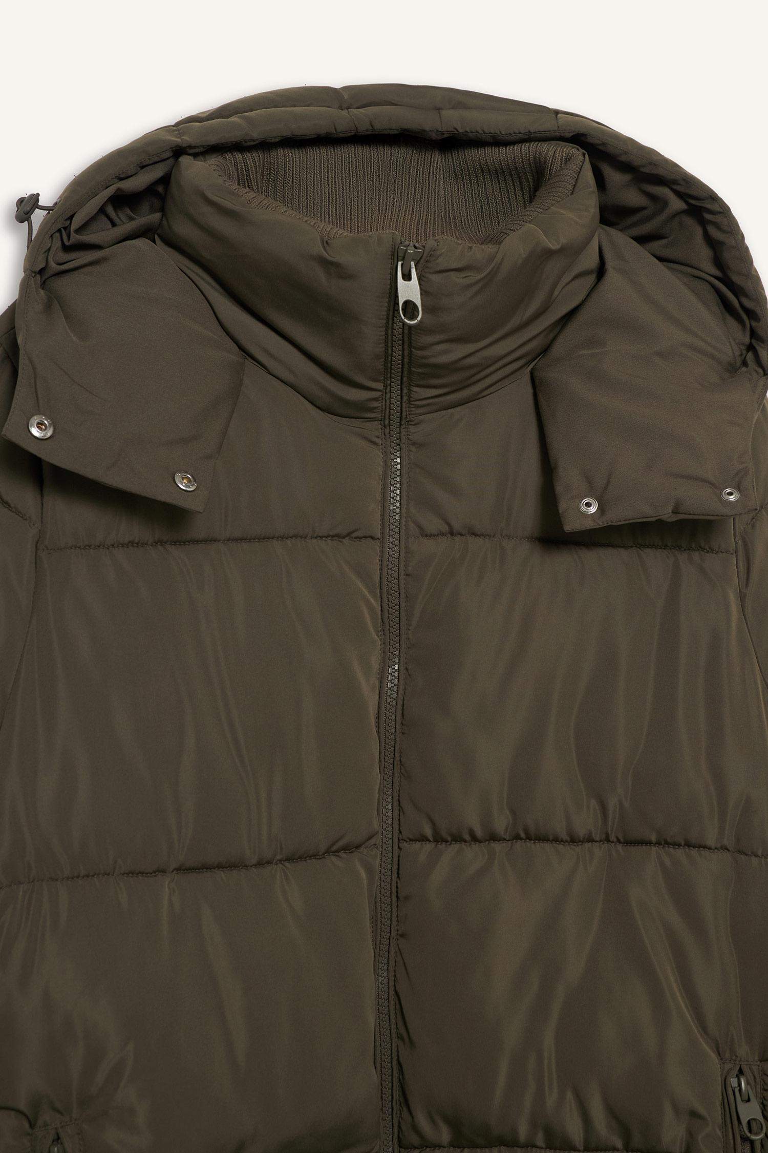 Su Geçirmez Regular Fit Kapüşonlu Parka