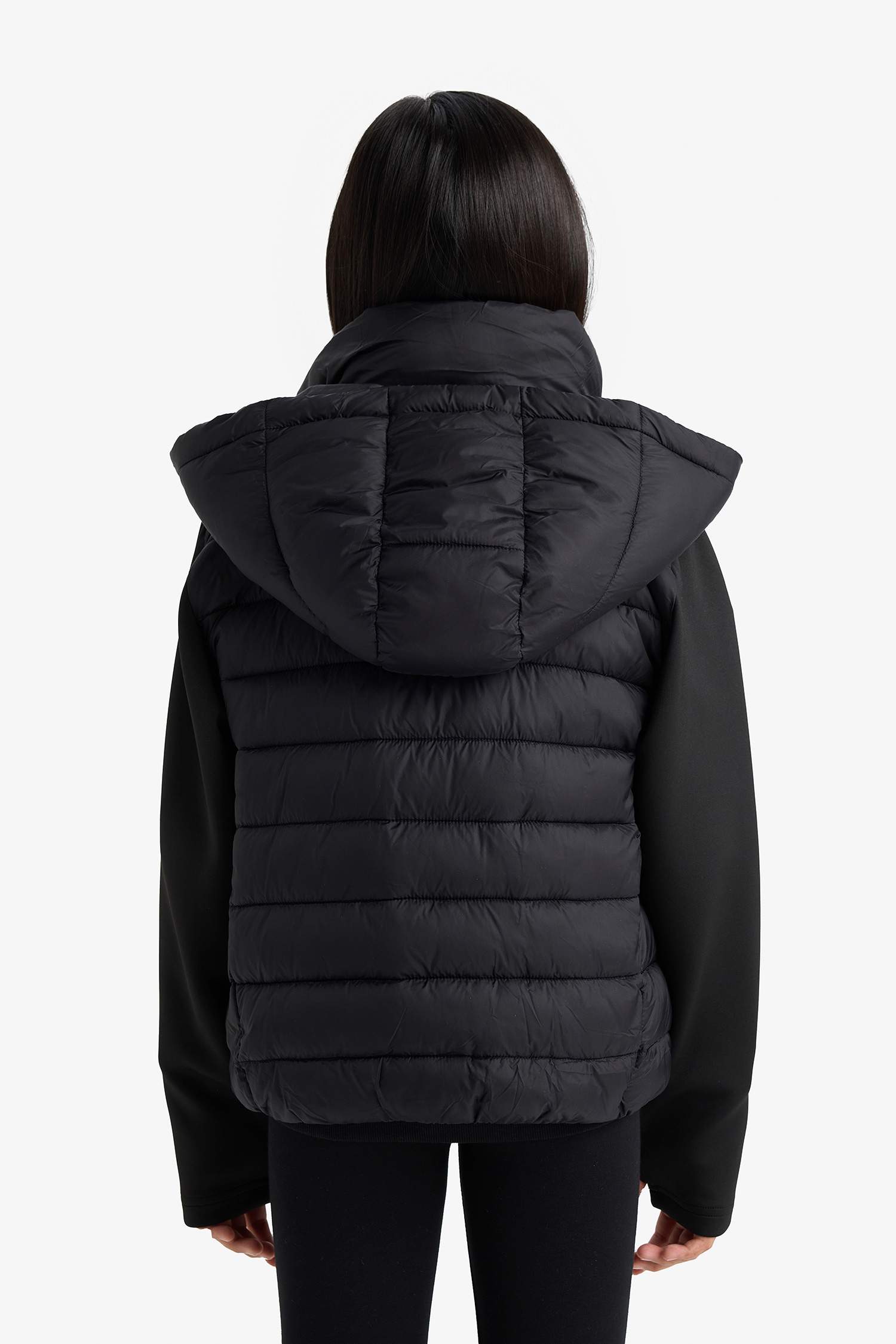 Girl Hooded Zipper Puffer Jacket
