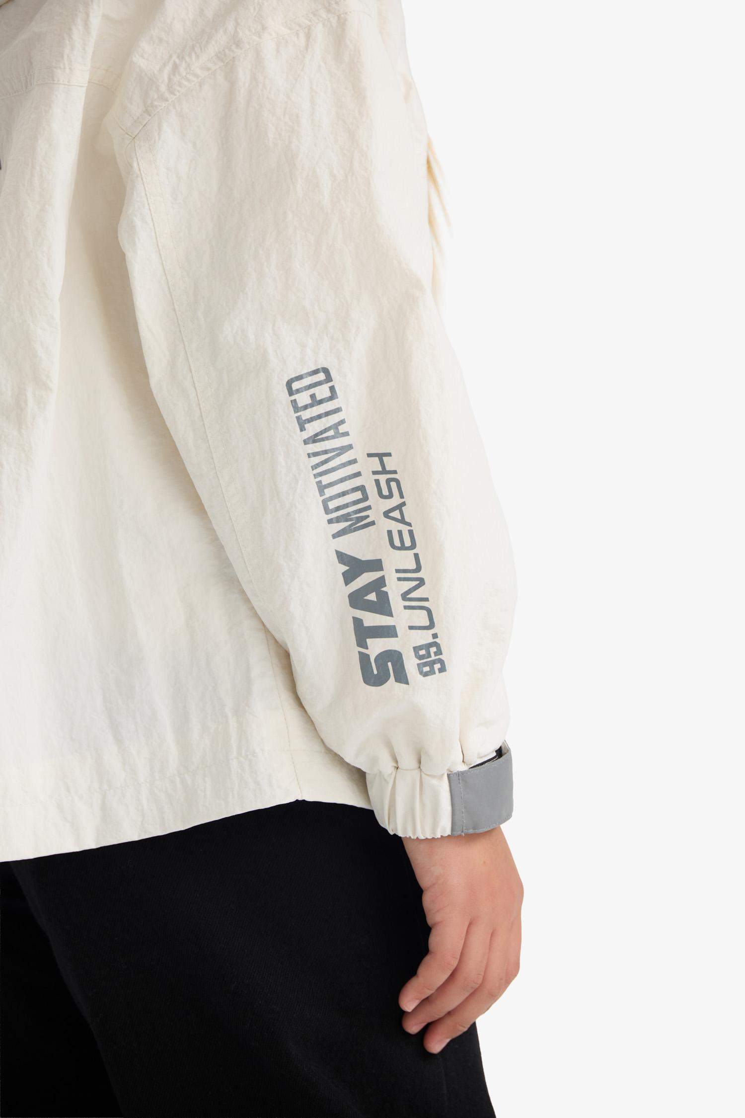 Дождевик с сетчатой подкладкой и капюшоном для девочек