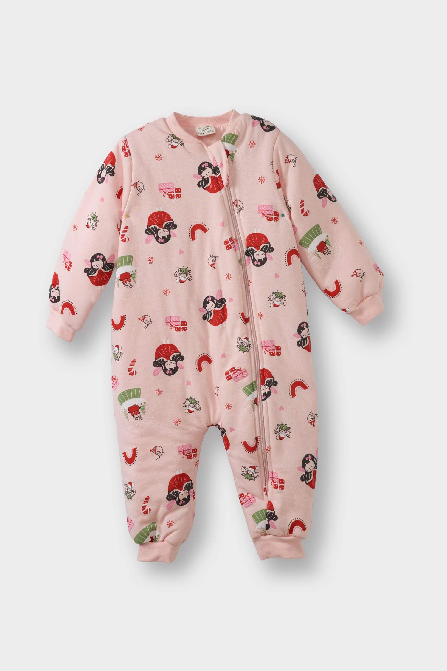 Kız Bebek 1,6 Tog Elyaf Desenli Tulum