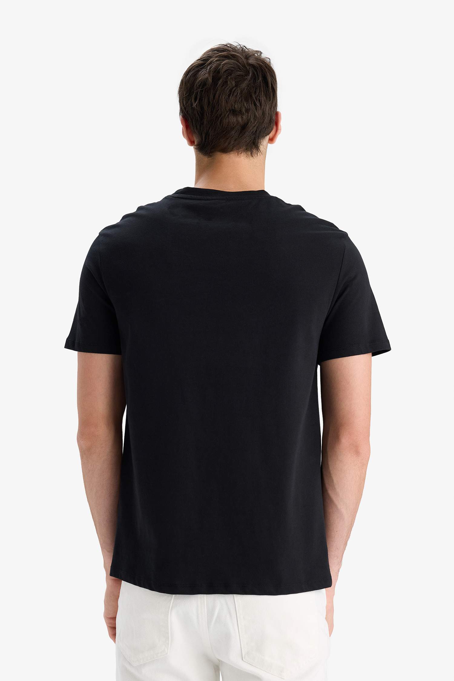 %100 Pamuk Regular Fit Bisiklet Yaka Atatürk Baskılı Kısa Kollu Tişört