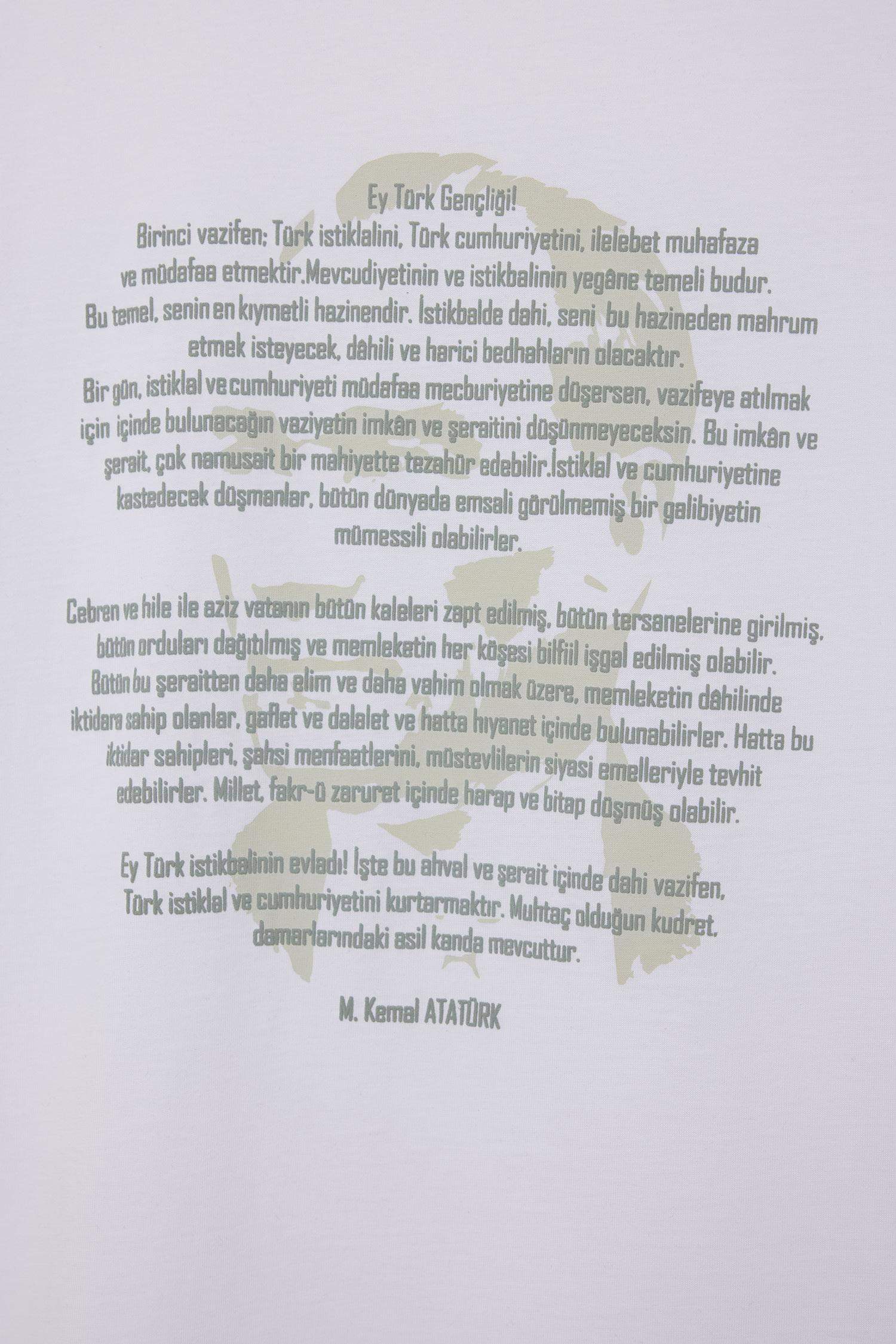 %100 Pamuk Boxy Fit Bisiklet Yaka Kısa Kollu Tişört