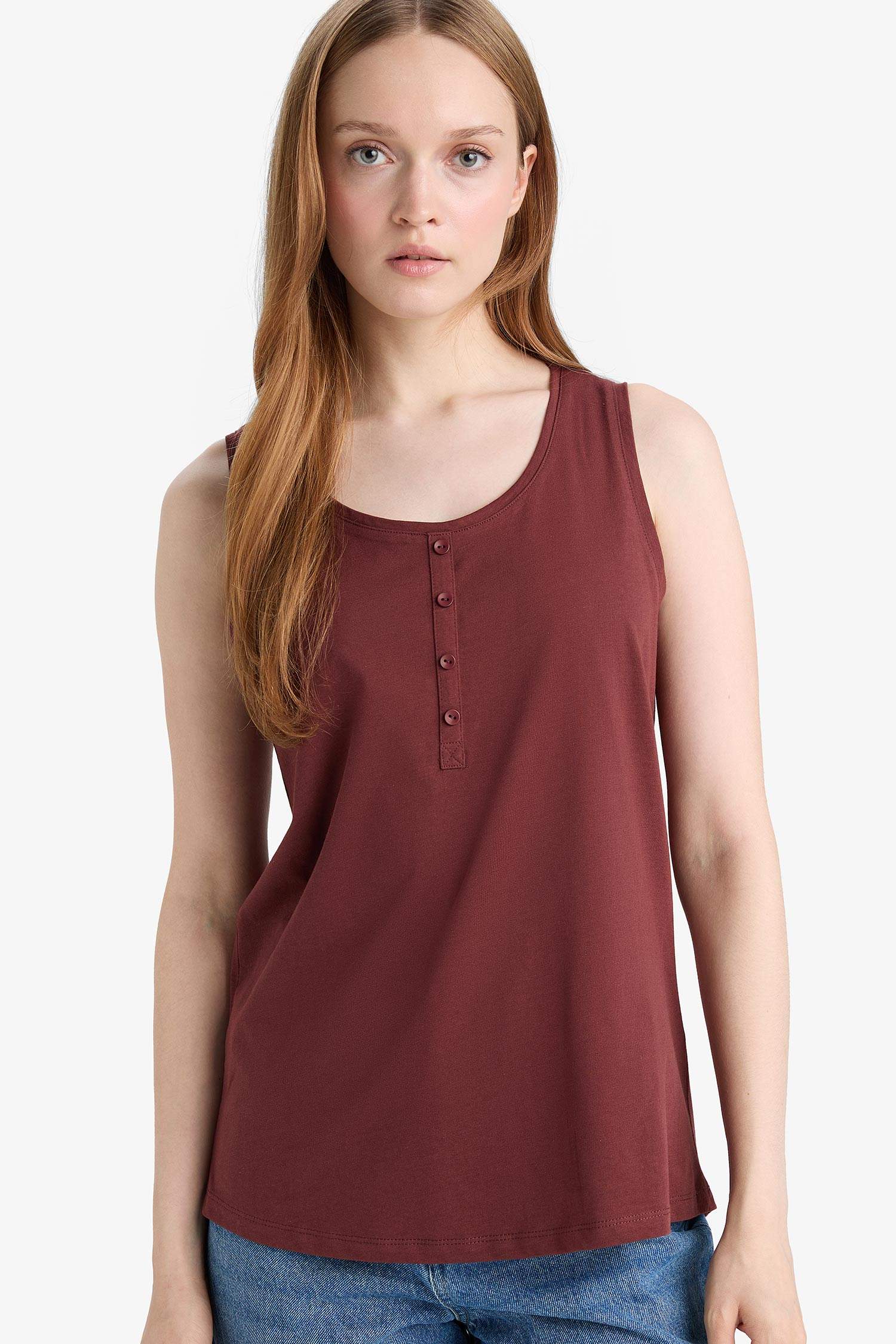 Regular Fit Crew Neck Tank Top