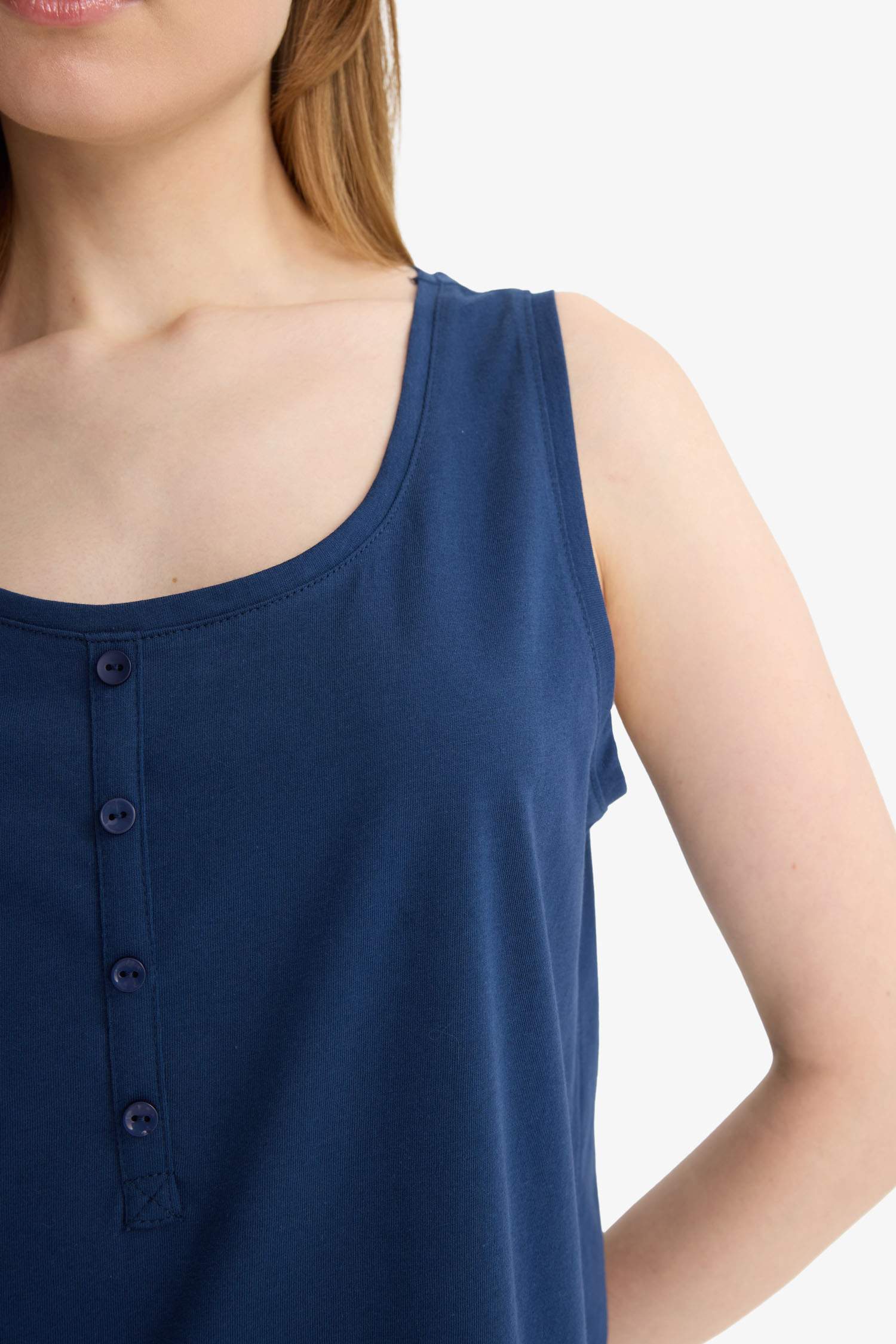 Regular Fit Bisiklet Yaka Penye Atlet