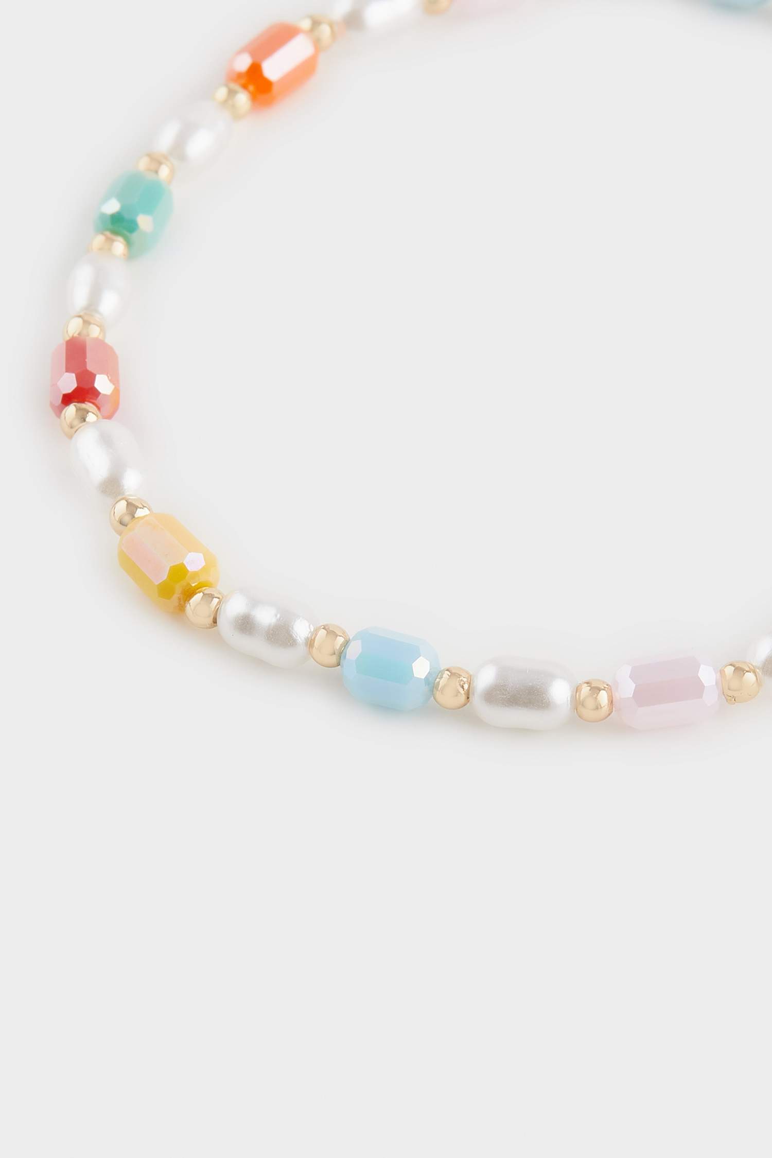 Kadın 3'lü Renkli Taşlı İnci Detaylı Bileklik