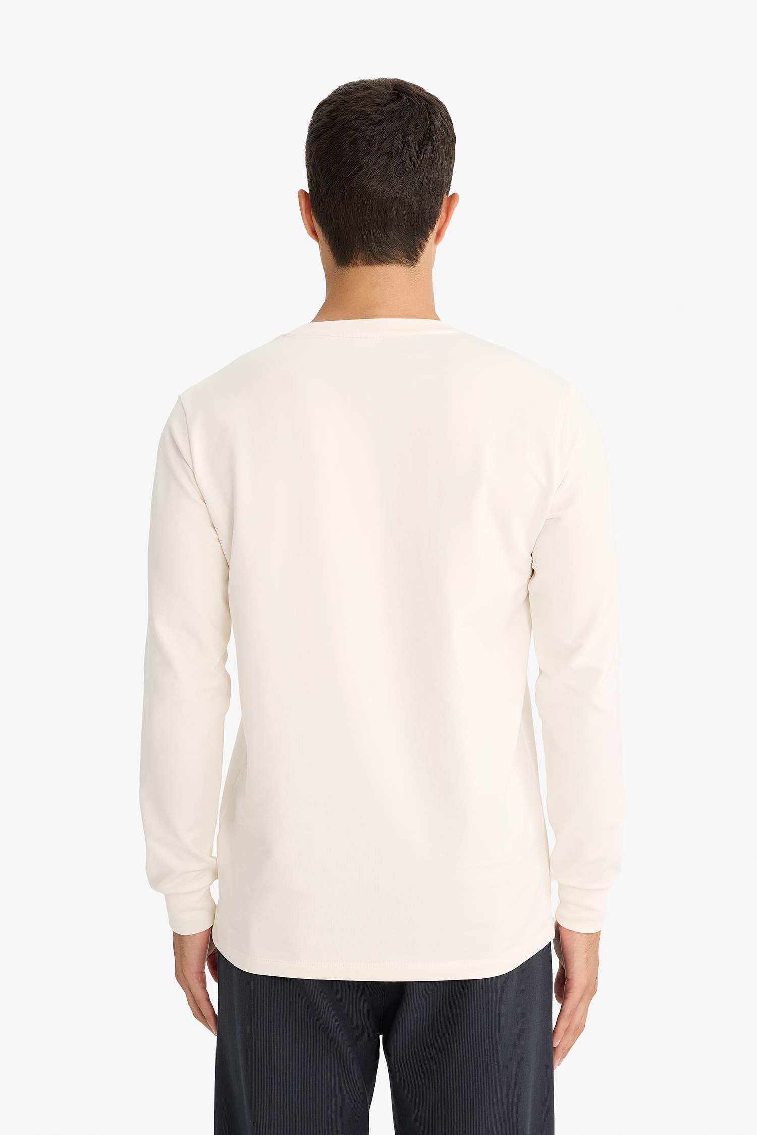 Slim Fit Crew Neck Long Sleeve T-Shirt