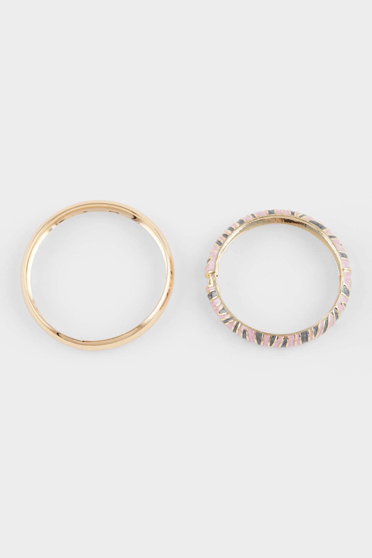 Lot de 2 Bracelets dorés pour femme