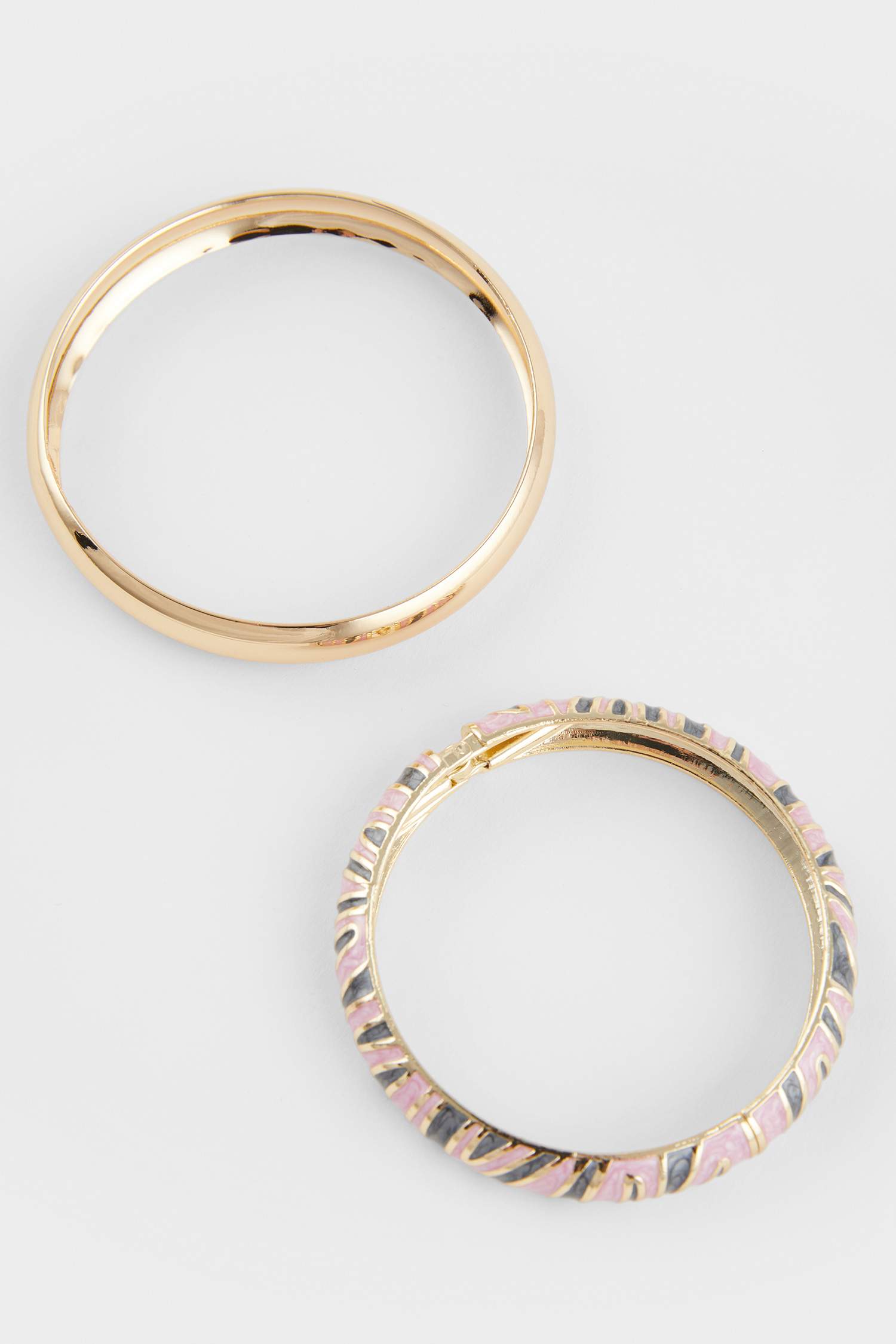 Lot de 2 Bracelets dorés pour femme