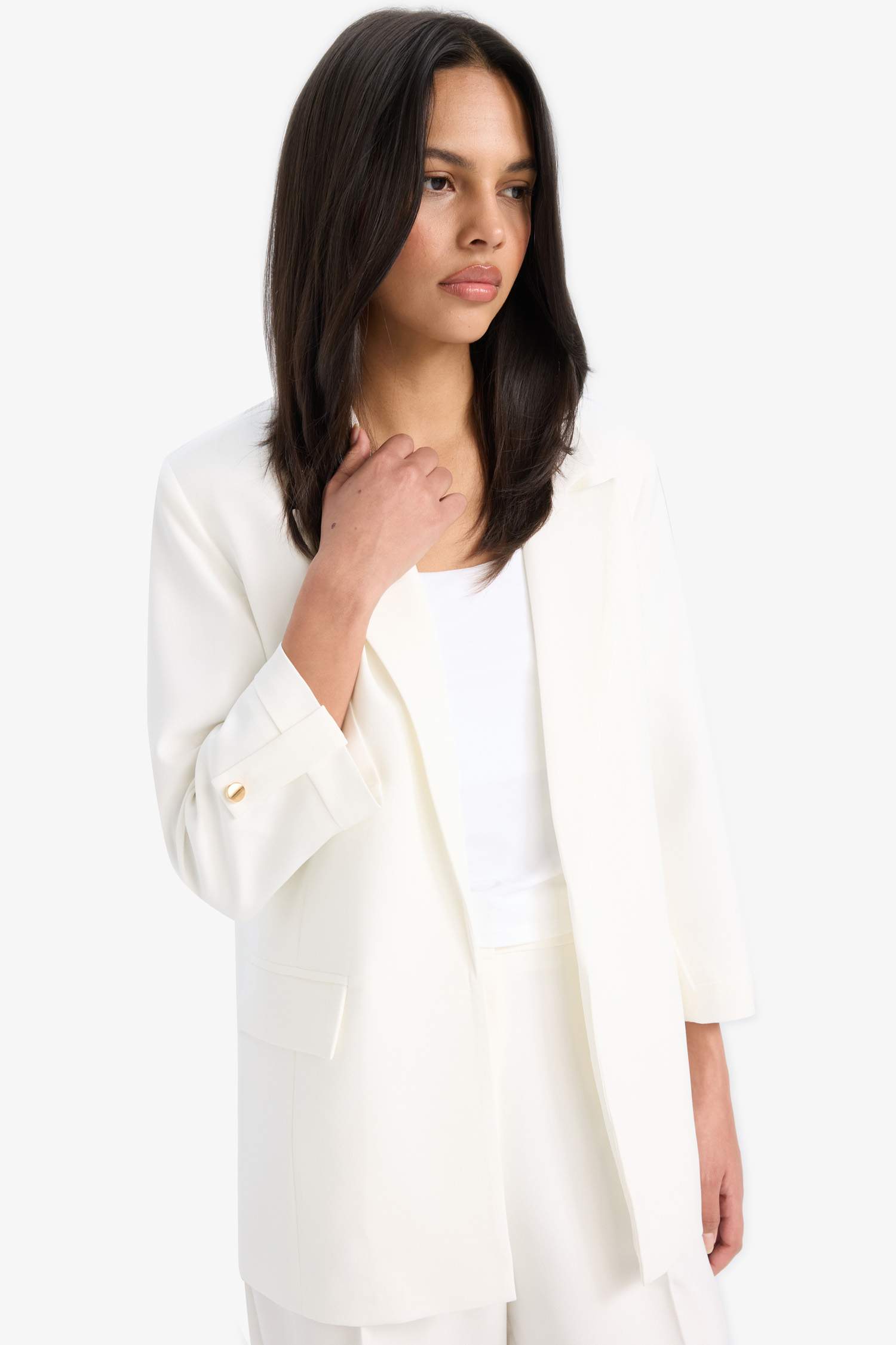 Oversize Fit Square Collar Blazer