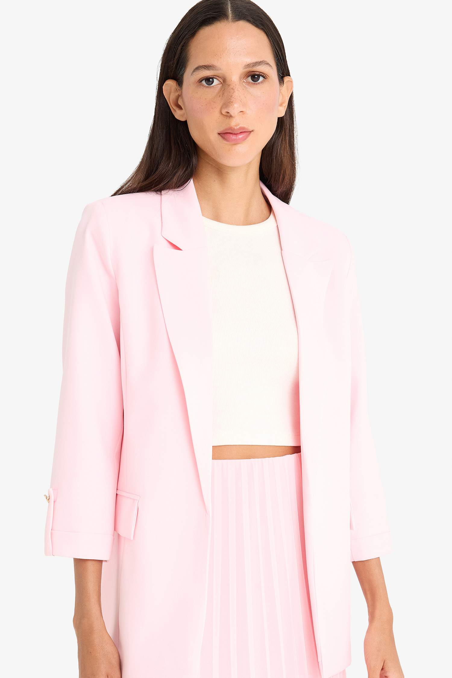 Regular Cepli Apoletli Blazer Ceket