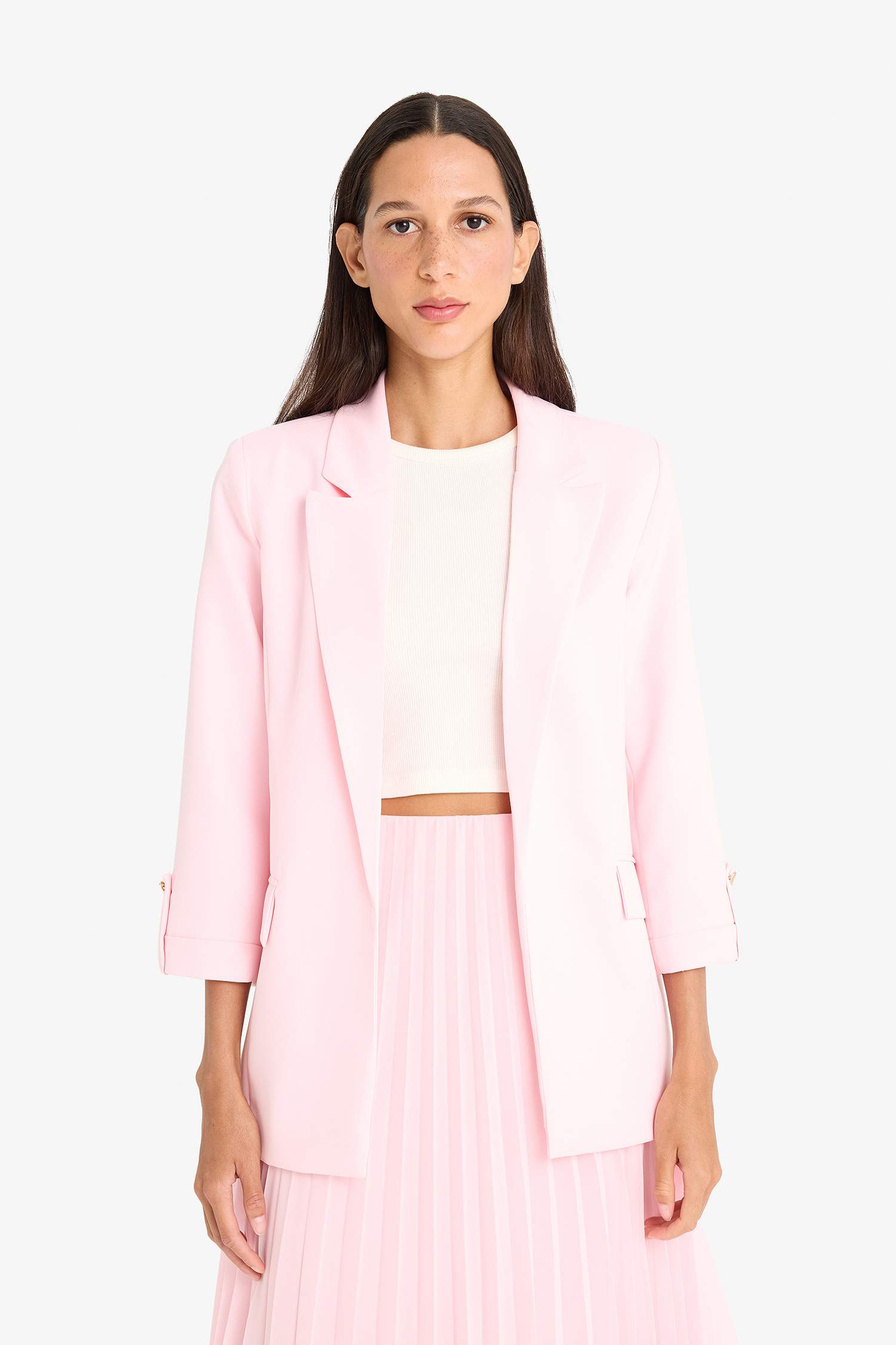 Regular Cepli Apoletli Blazer Ceket