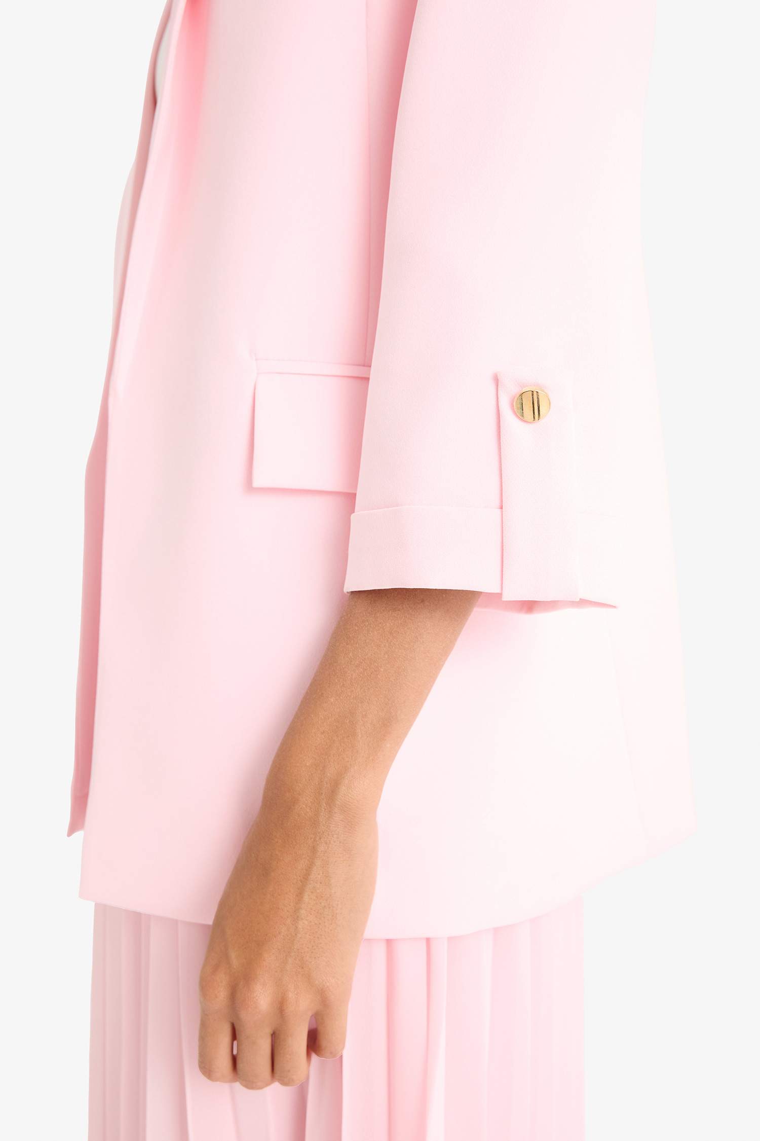 Regular Cepli Apoletli Blazer Ceket