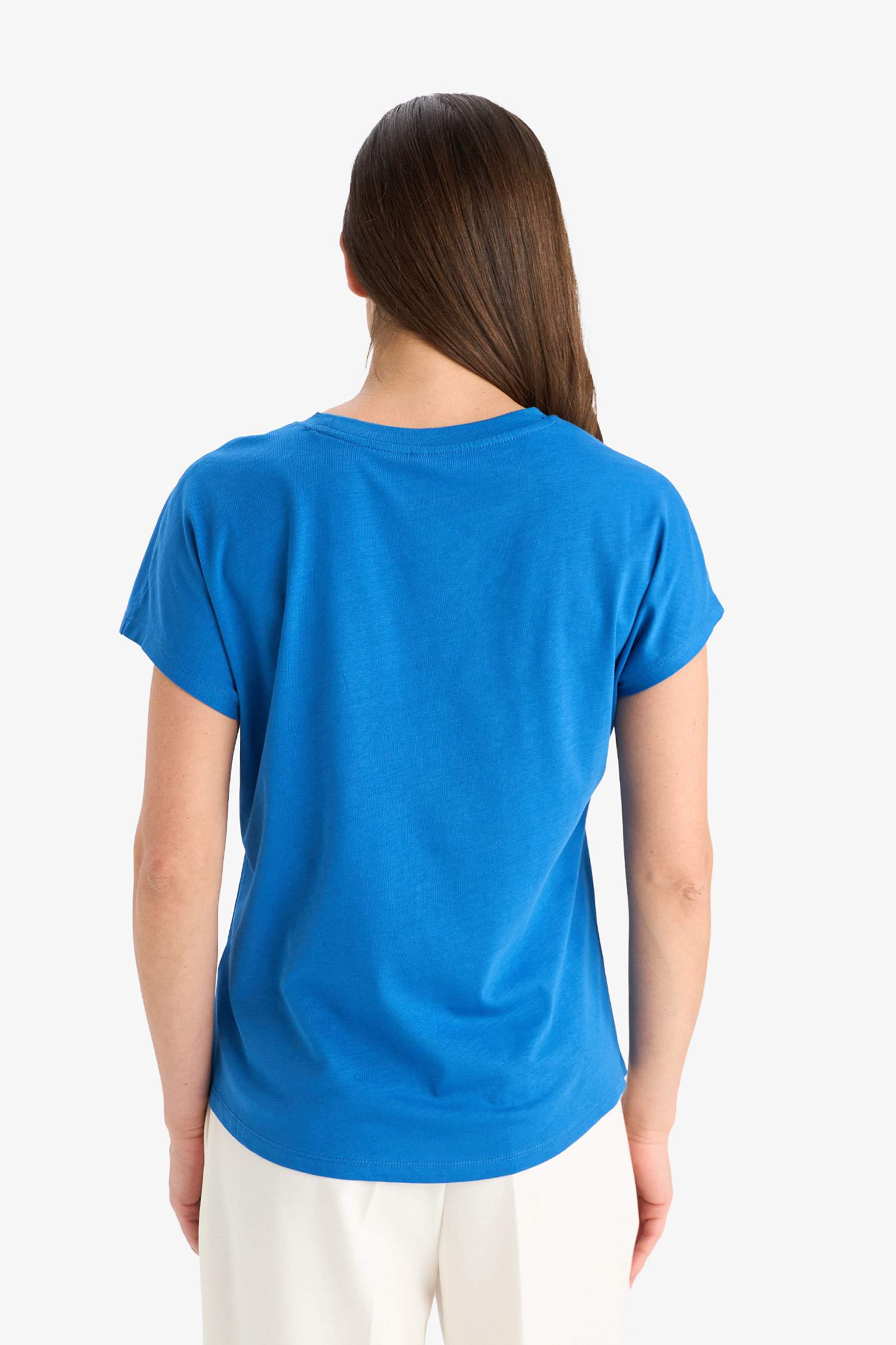 Regular Fit Crew Neck Ethnic Patterned T-Shirt