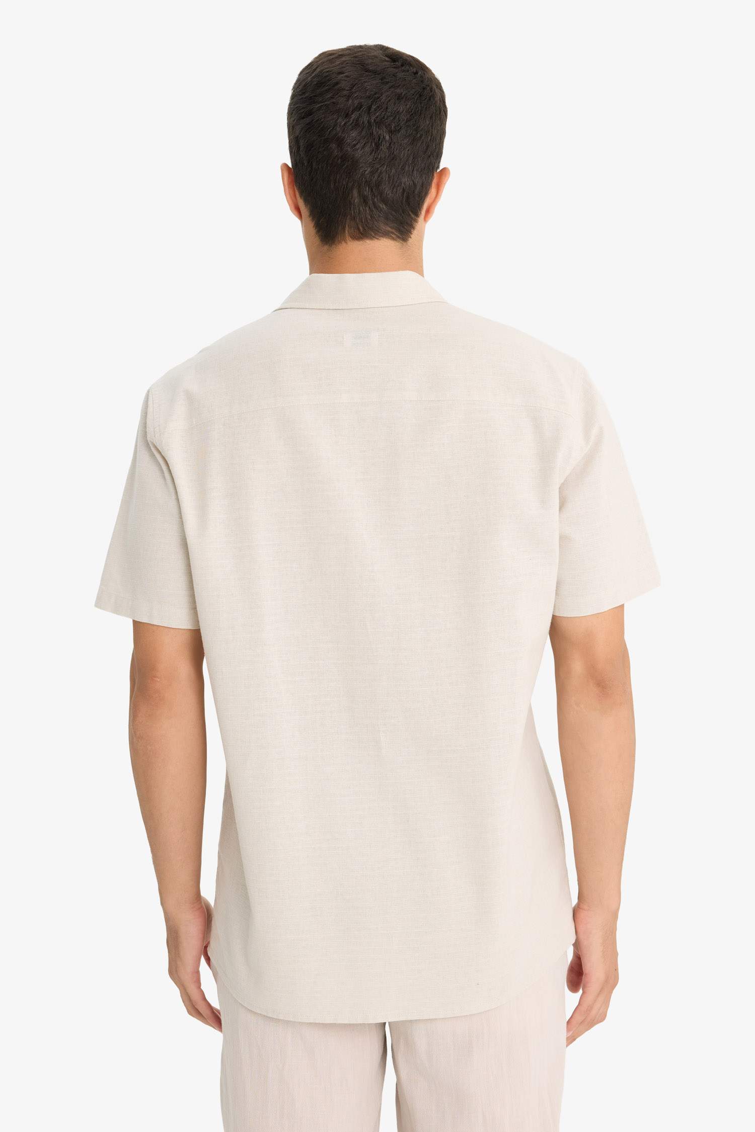 Regular Fit Polo Neck Cotton Shirt