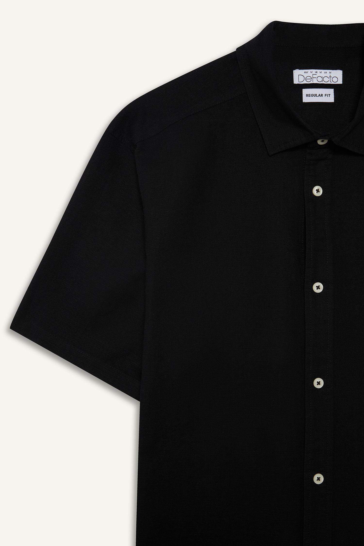 Chemise en coton à manches courtes Coupe régulière