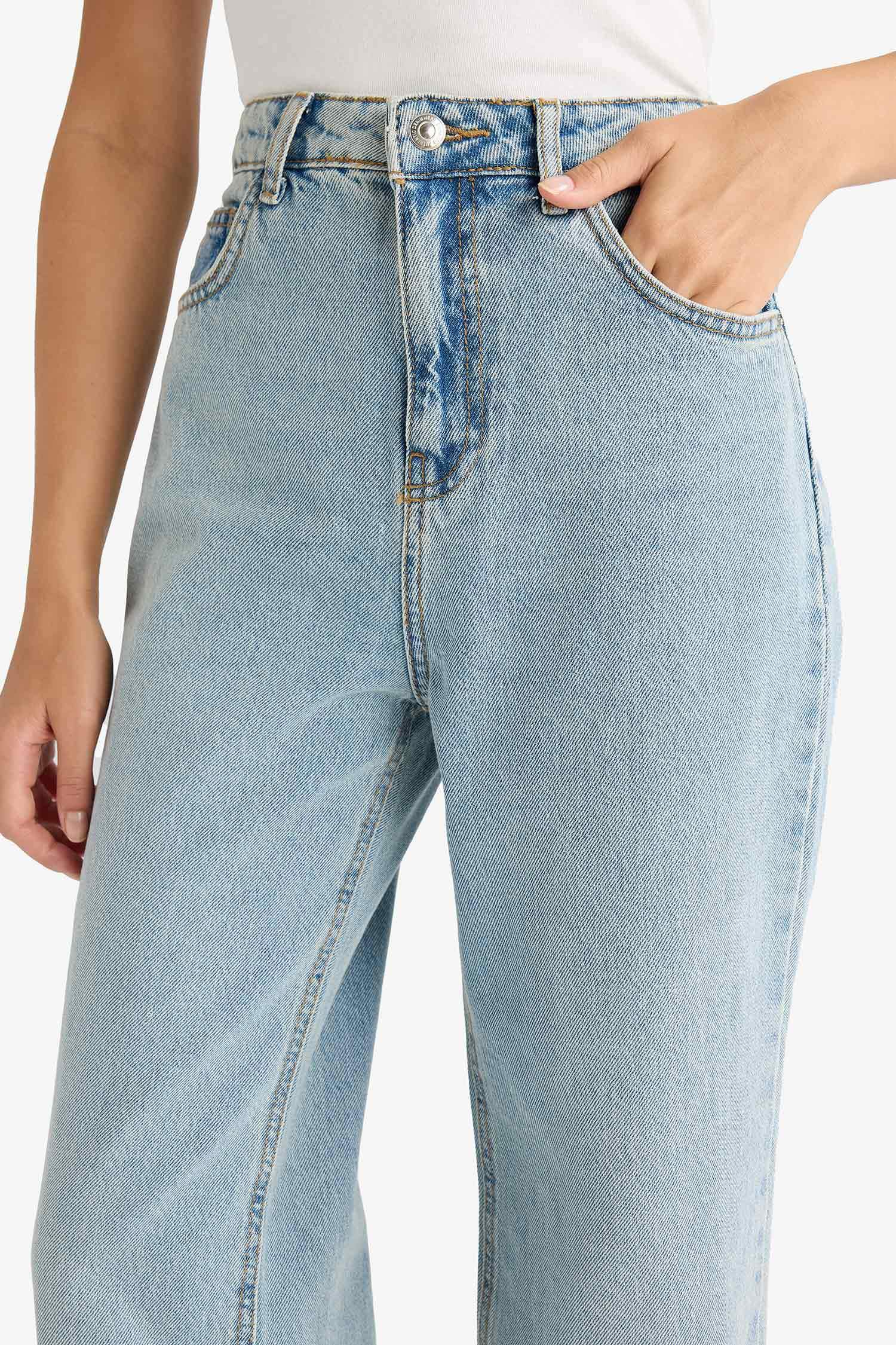 90's Wide Leg High Waist Long Jeans