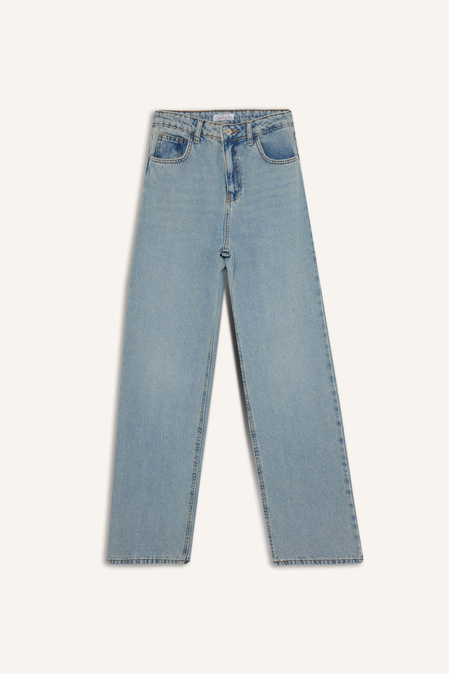 90's Wide Leg High Waist Long Jeans