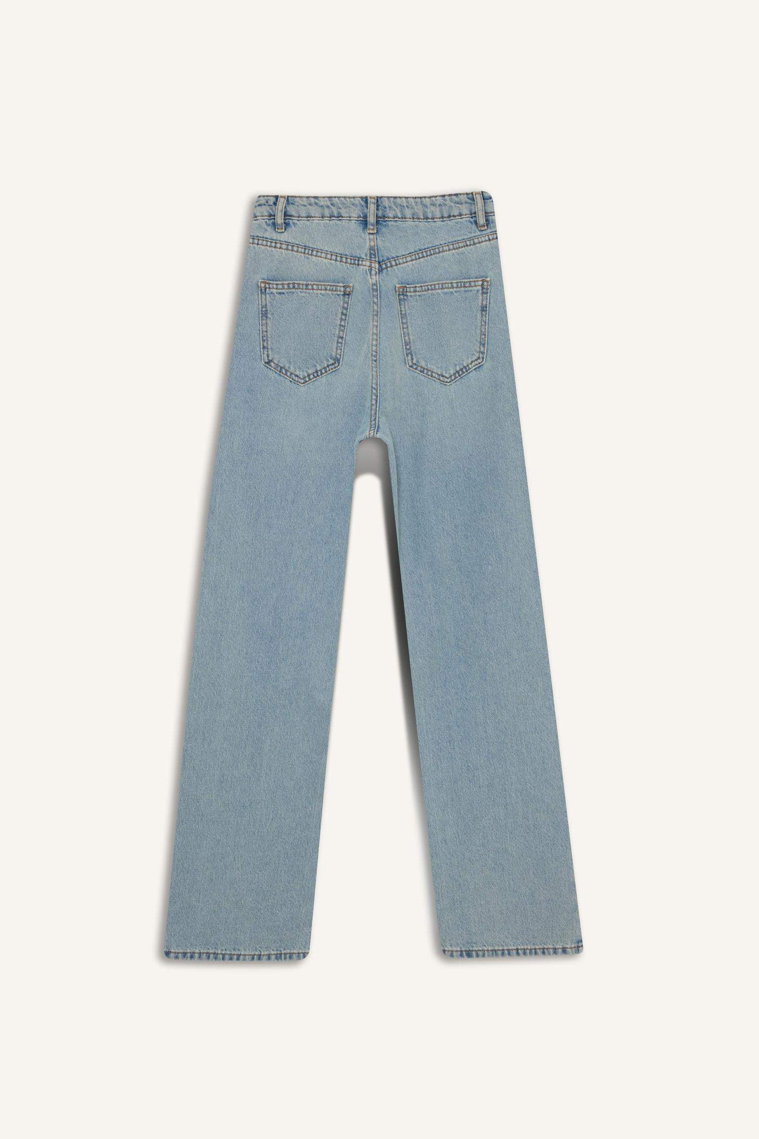 90's Wide Leg High Waist Long Jeans