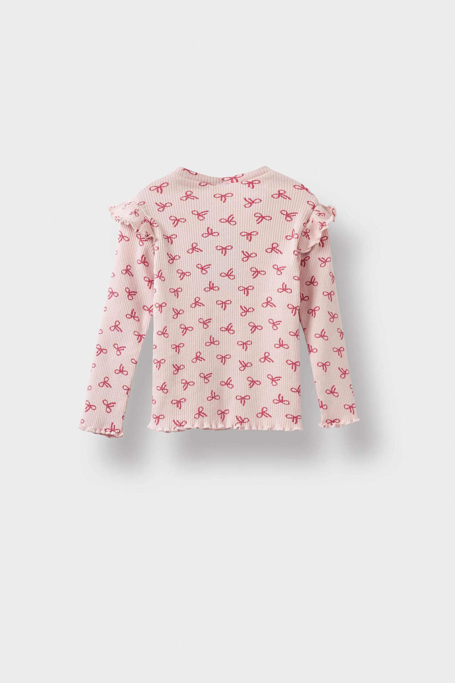 تيشيرت بنات كم طويل مضلع قصة عادية برقبة مستديرة