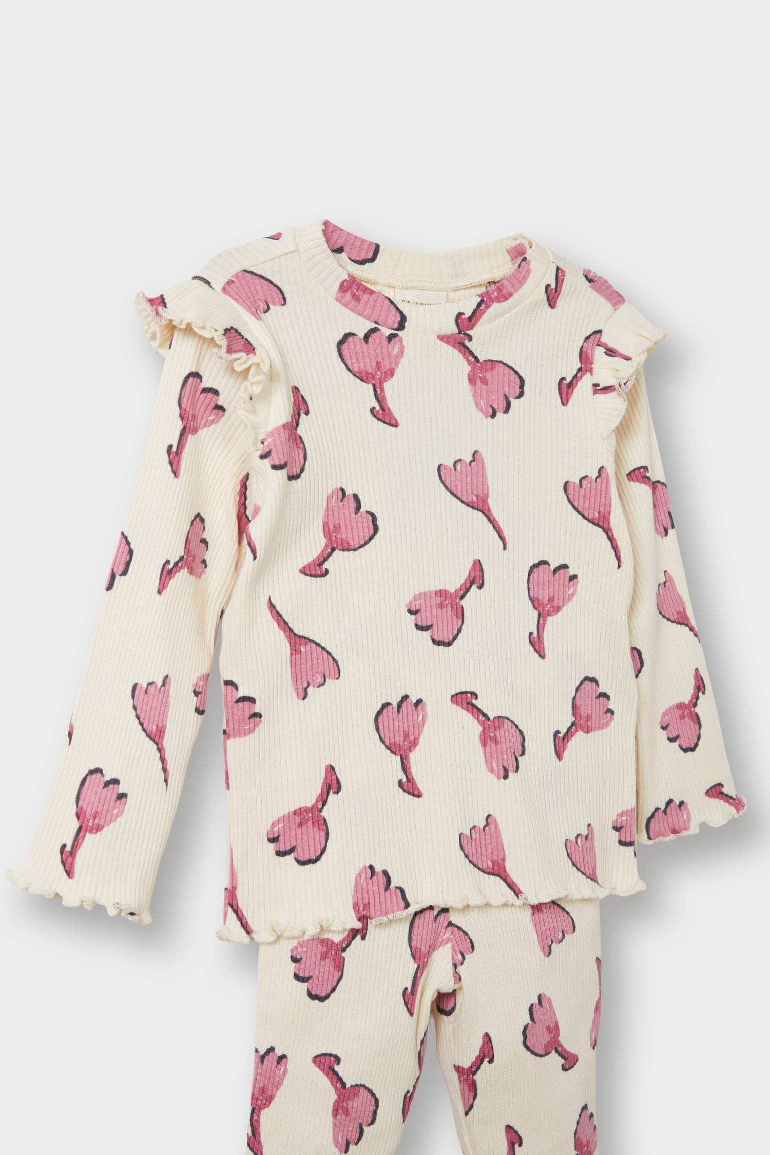 سيت بيبي بناتي سويت شيرت وليجن فلورال مضلع - قطعتين