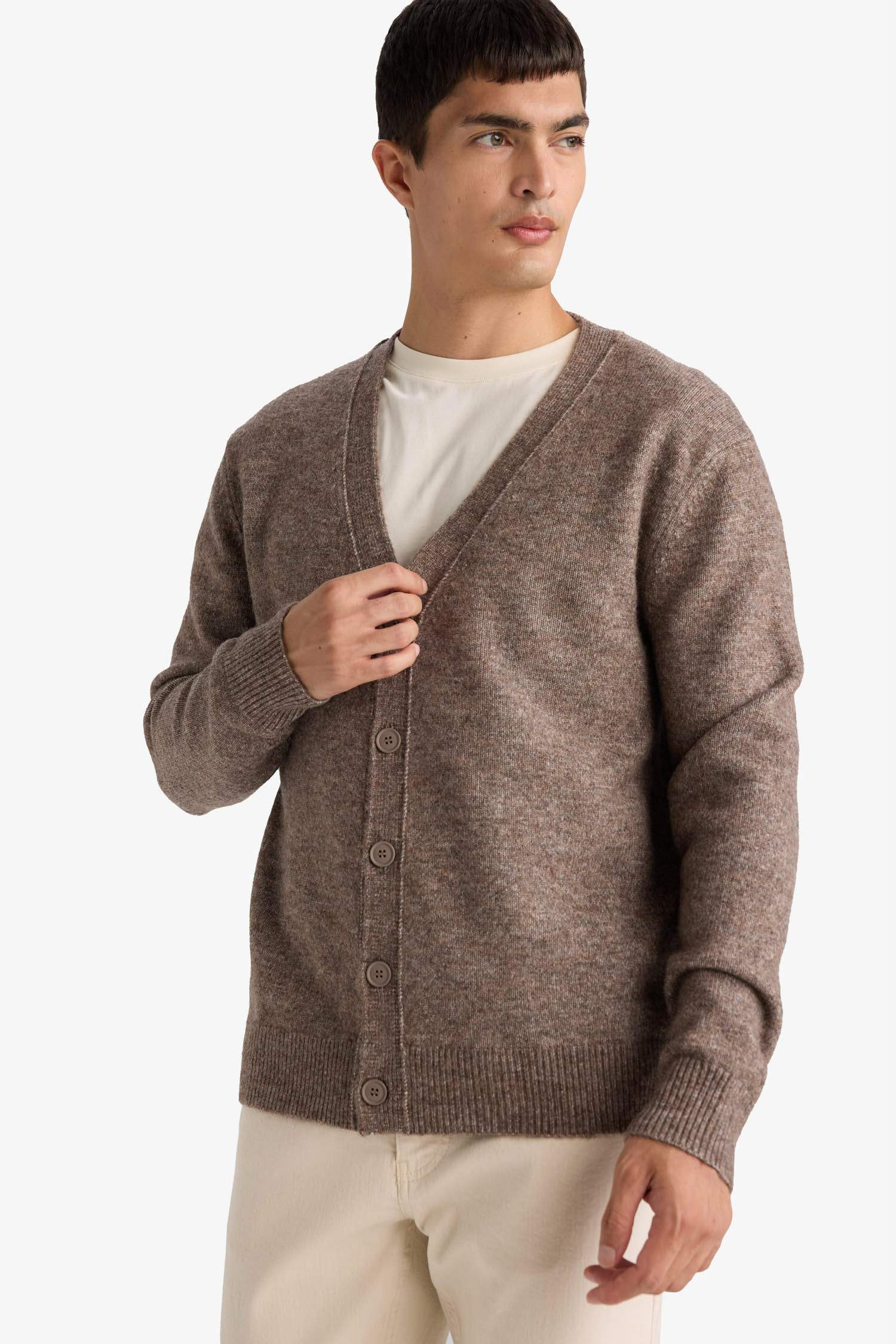 Relax Fit V-Neck Knitwear Cardigan