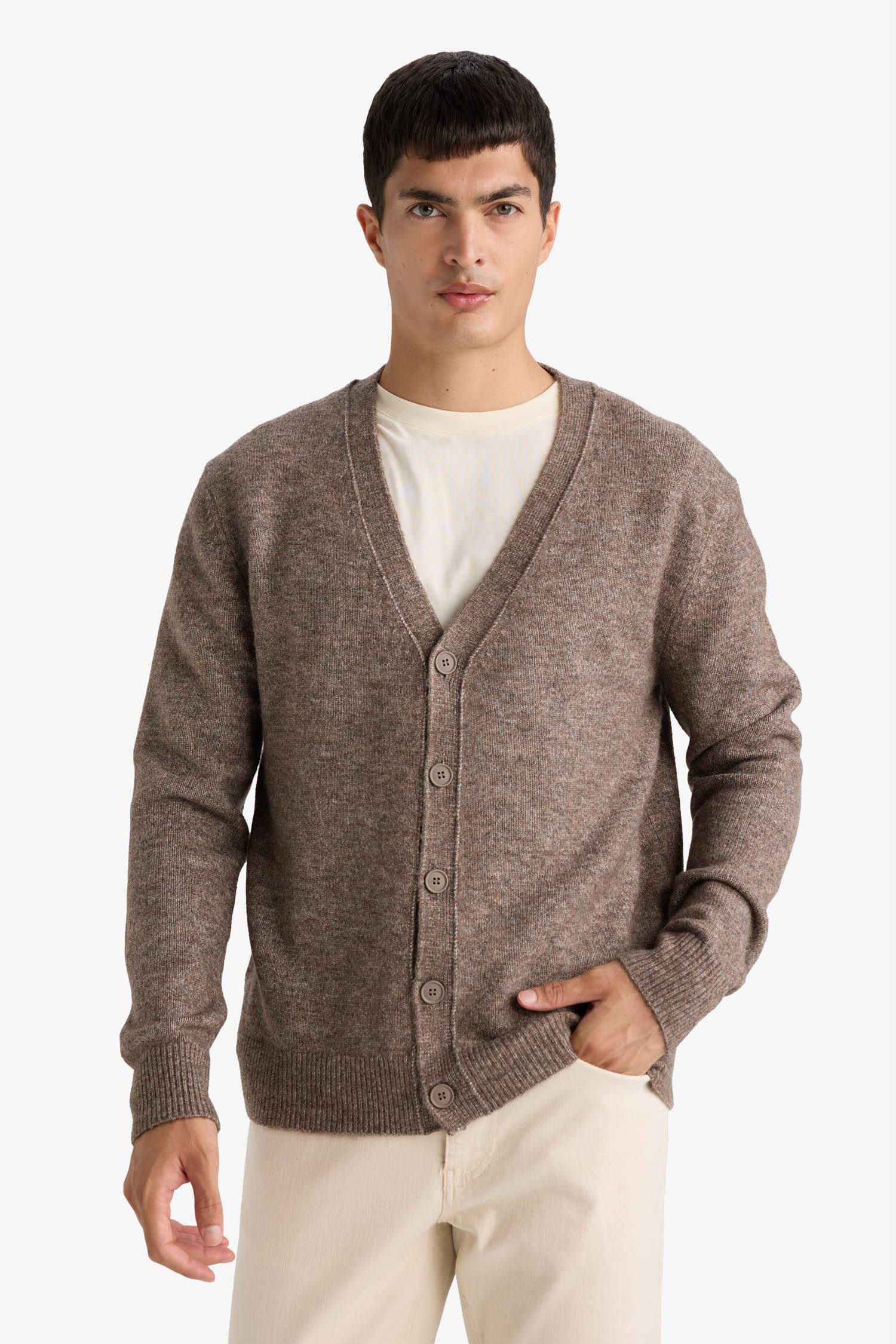 Relax Fit V-Neck Knitwear Cardigan
