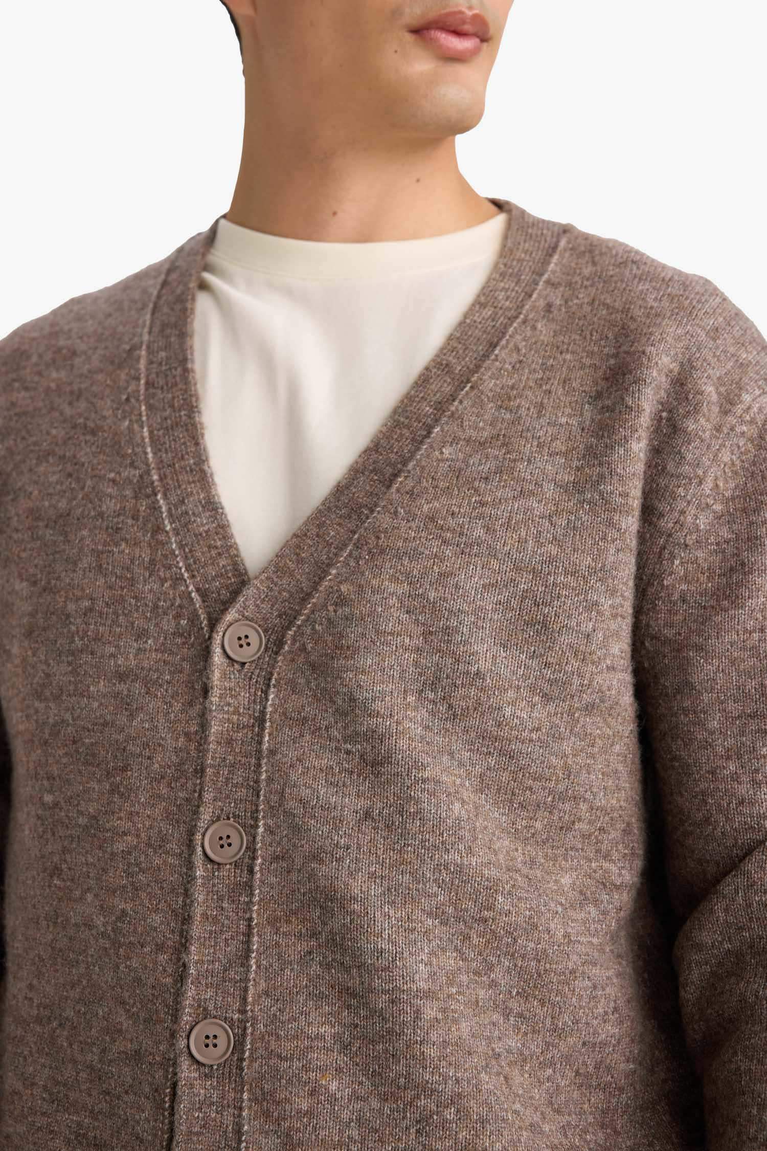 Relax Fit V-Neck Knitwear Cardigan