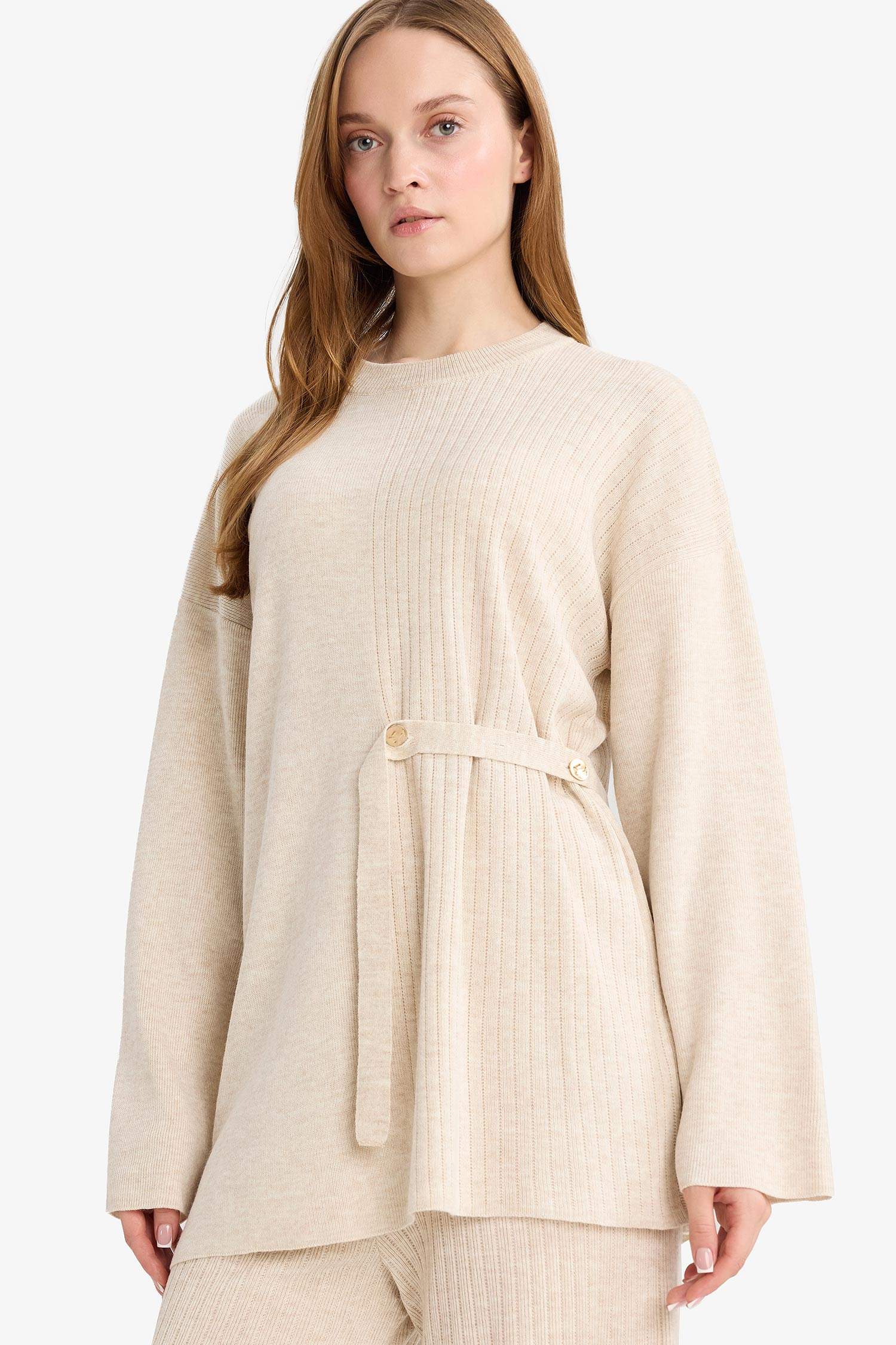 Regular Fit Knitwear Crew Neck Tunic